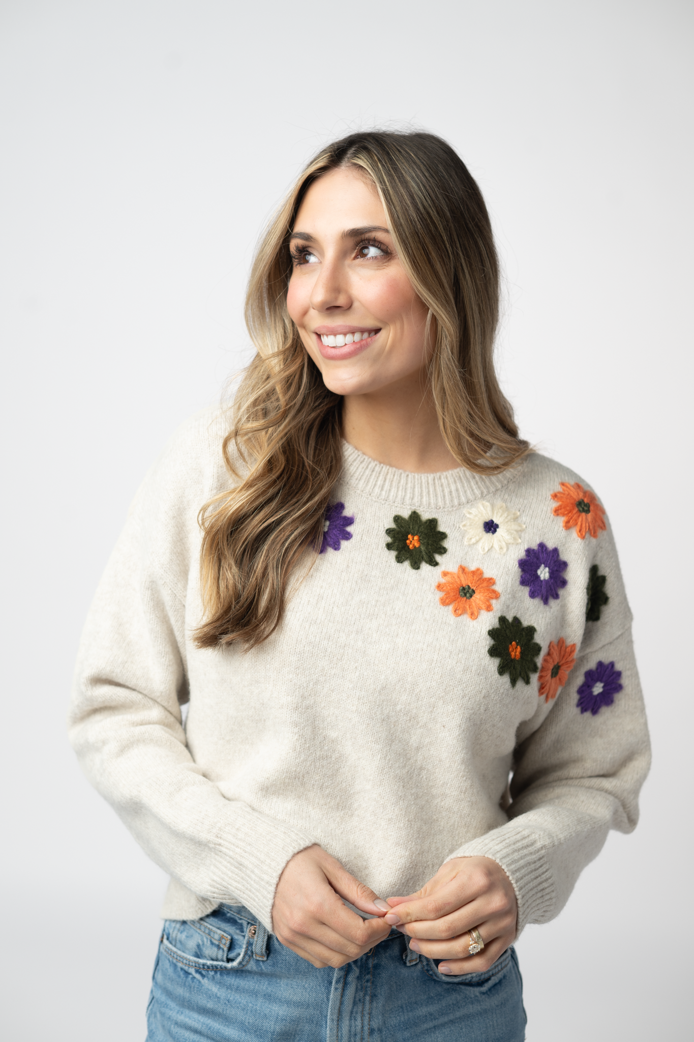 PREBOOK Fall Floral Sweater - Beige