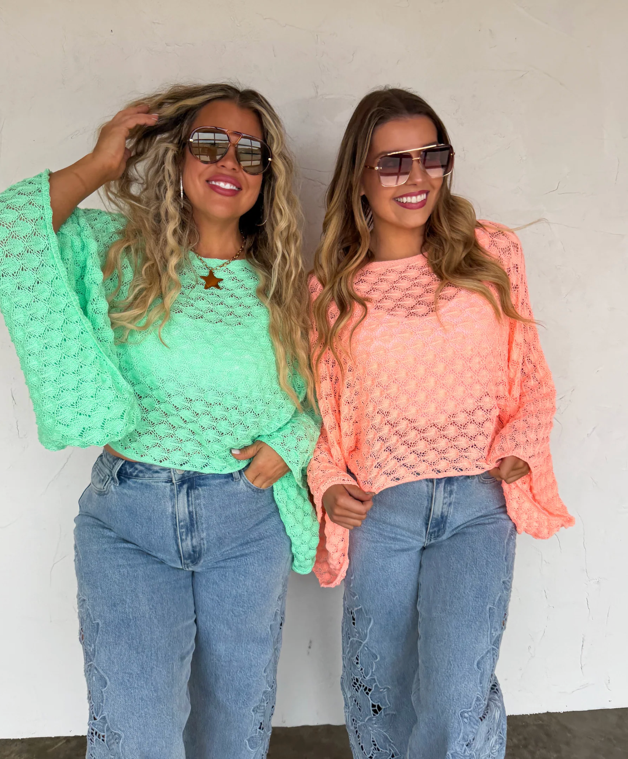 FREE SPIRIT BELL SLEEVE TOP in MINT