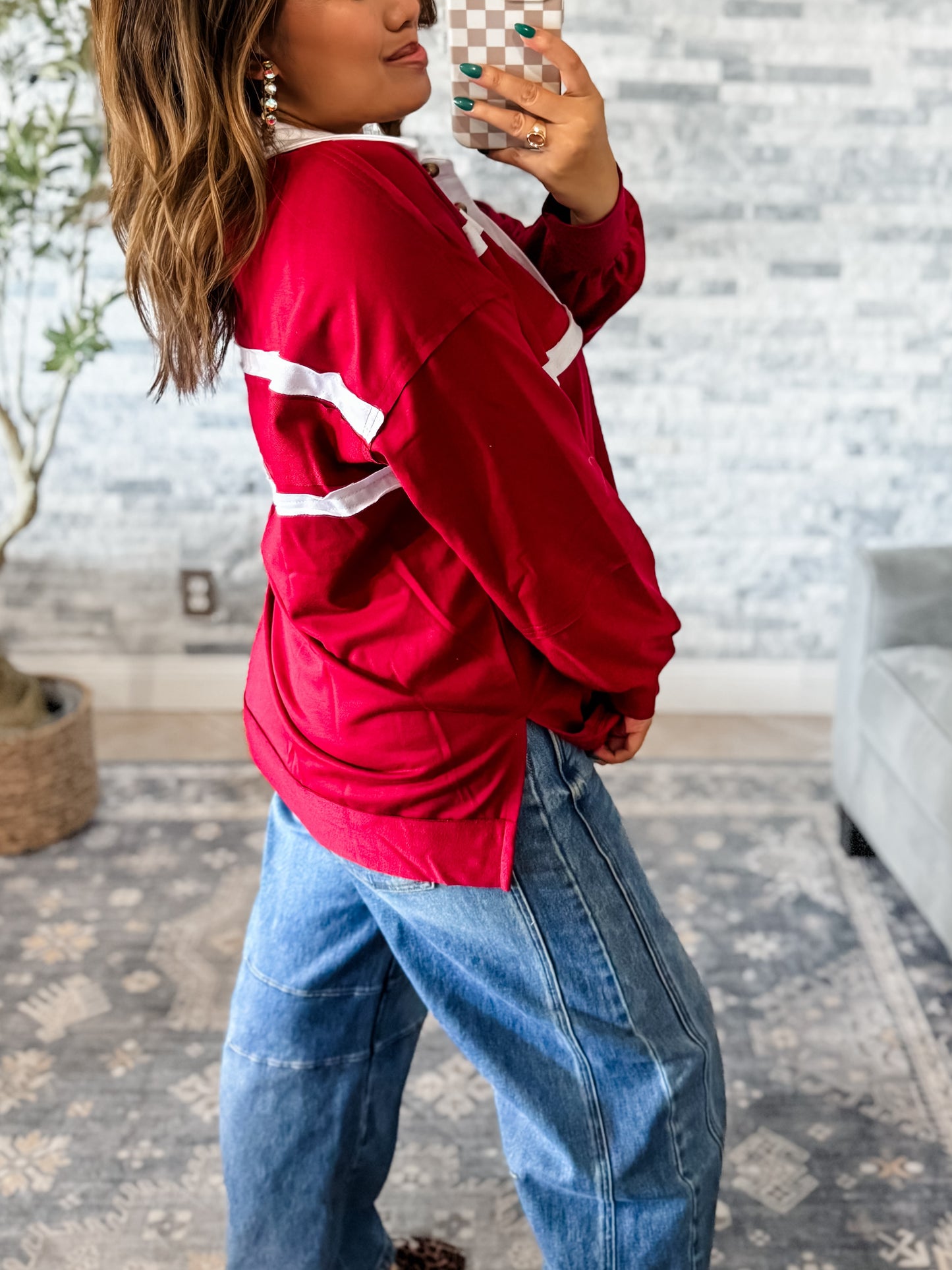 PREP SCHOOL CHIC POLO in WINE