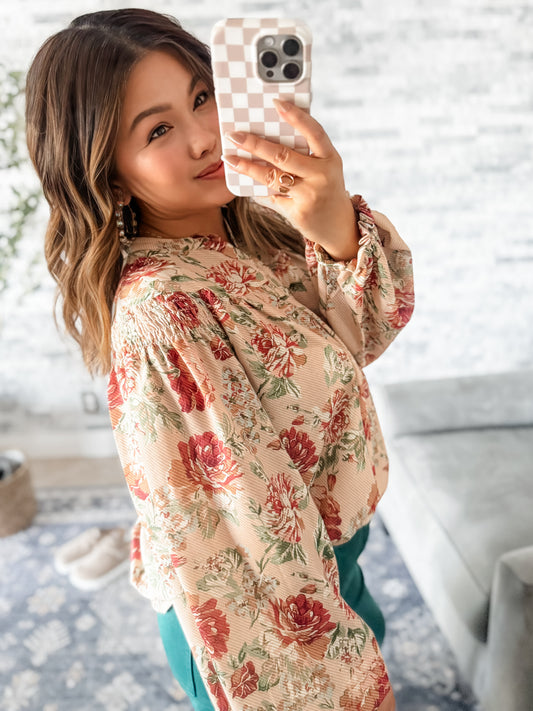 PETALS & POETRY LONG SLEEVE BLOUSE