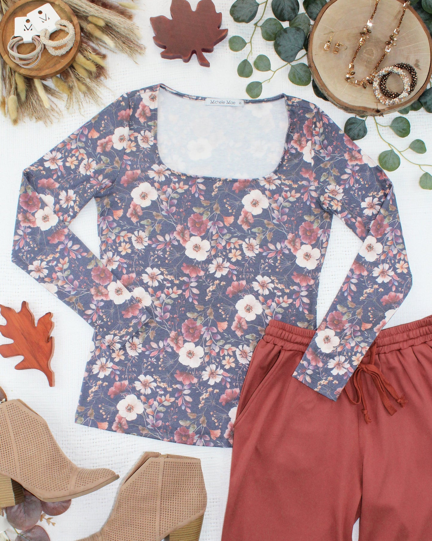 PREBOOK Alyssa Long Sleeve Top - Blushwood Floral