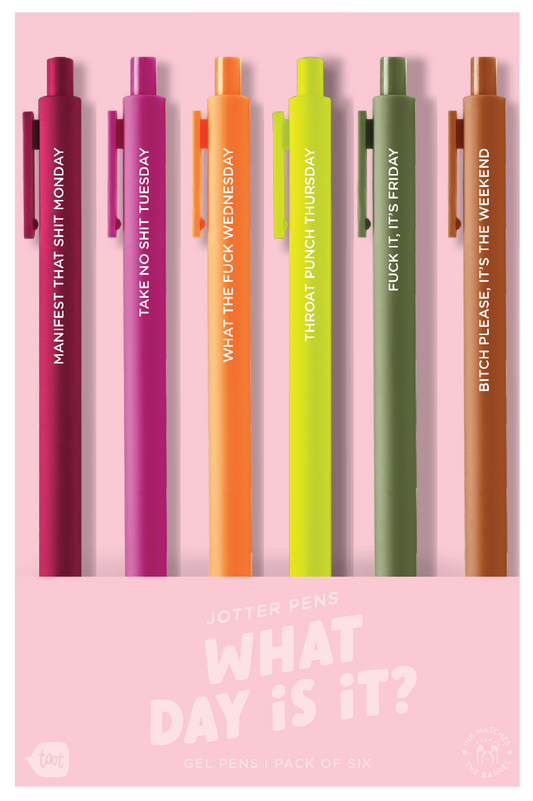 JOTTER GEL PENS - WHAT DAY IS IT? - SIX PACK