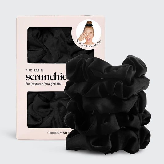 KITSCH SATIN SLEEP SCRUNCHIES - 5 PIECE