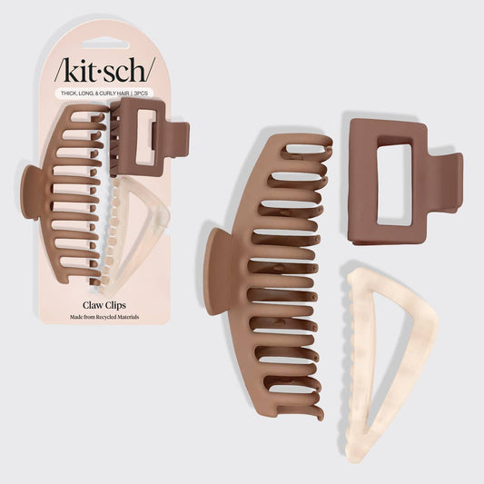 KITSCH RECYCLED PLASTIC ASSORTED CLAW CLIP SET