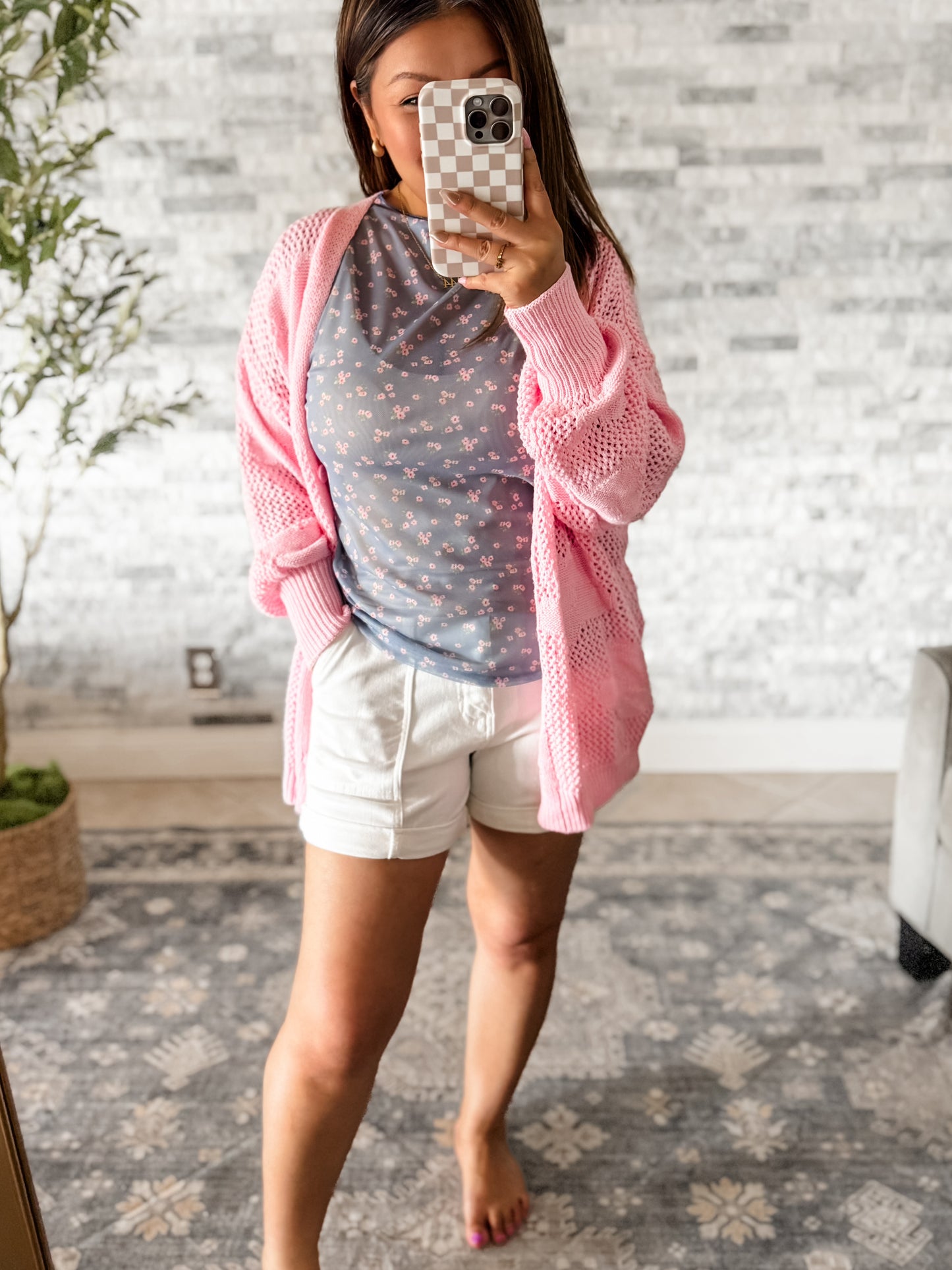 JUDY BLUE WEEKENDER SHORTS in WHITE