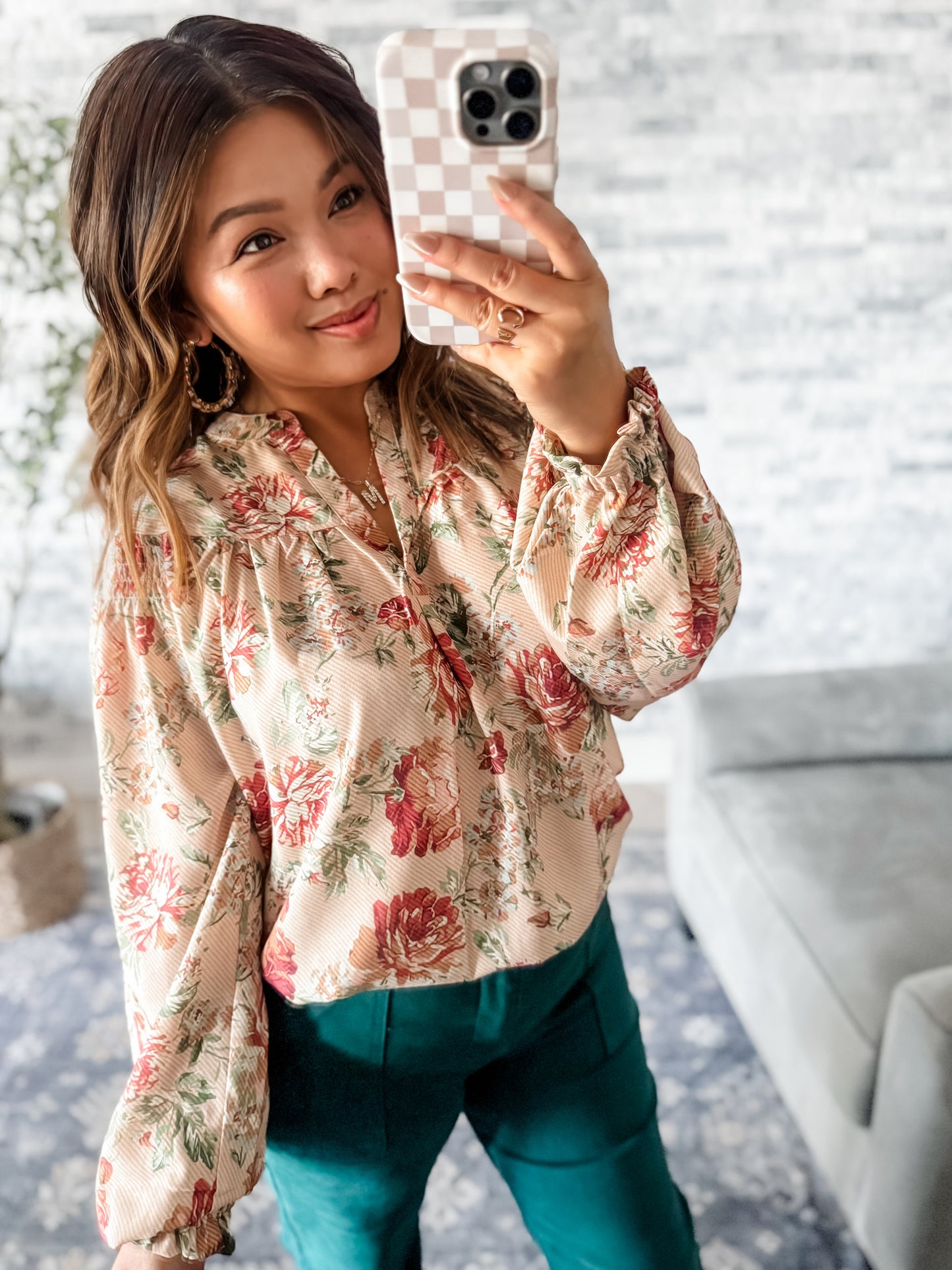 PETALS & POETRY LONG SLEEVE BLOUSE