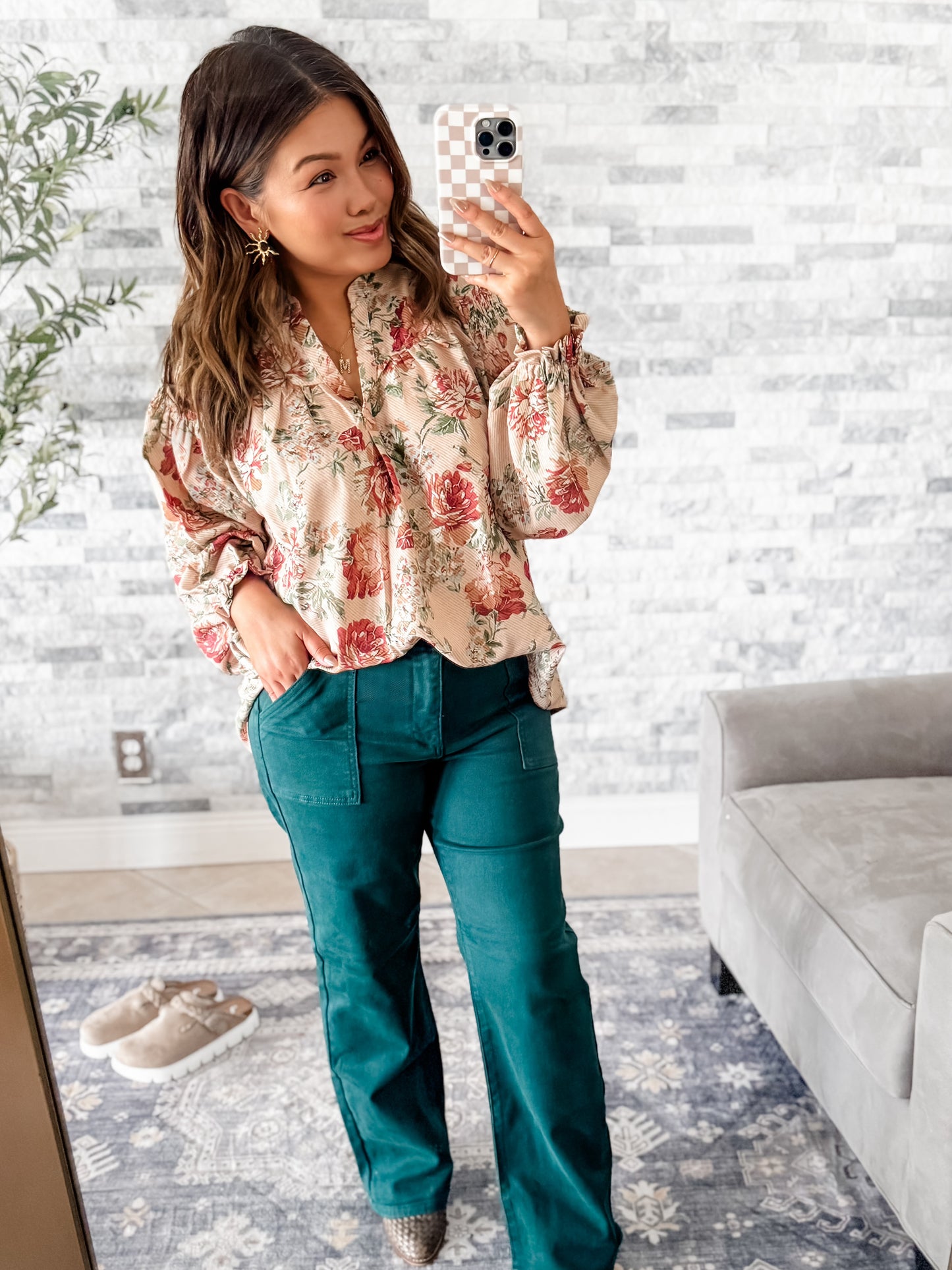 PETALS & POETRY LONG SLEEVE BLOUSE