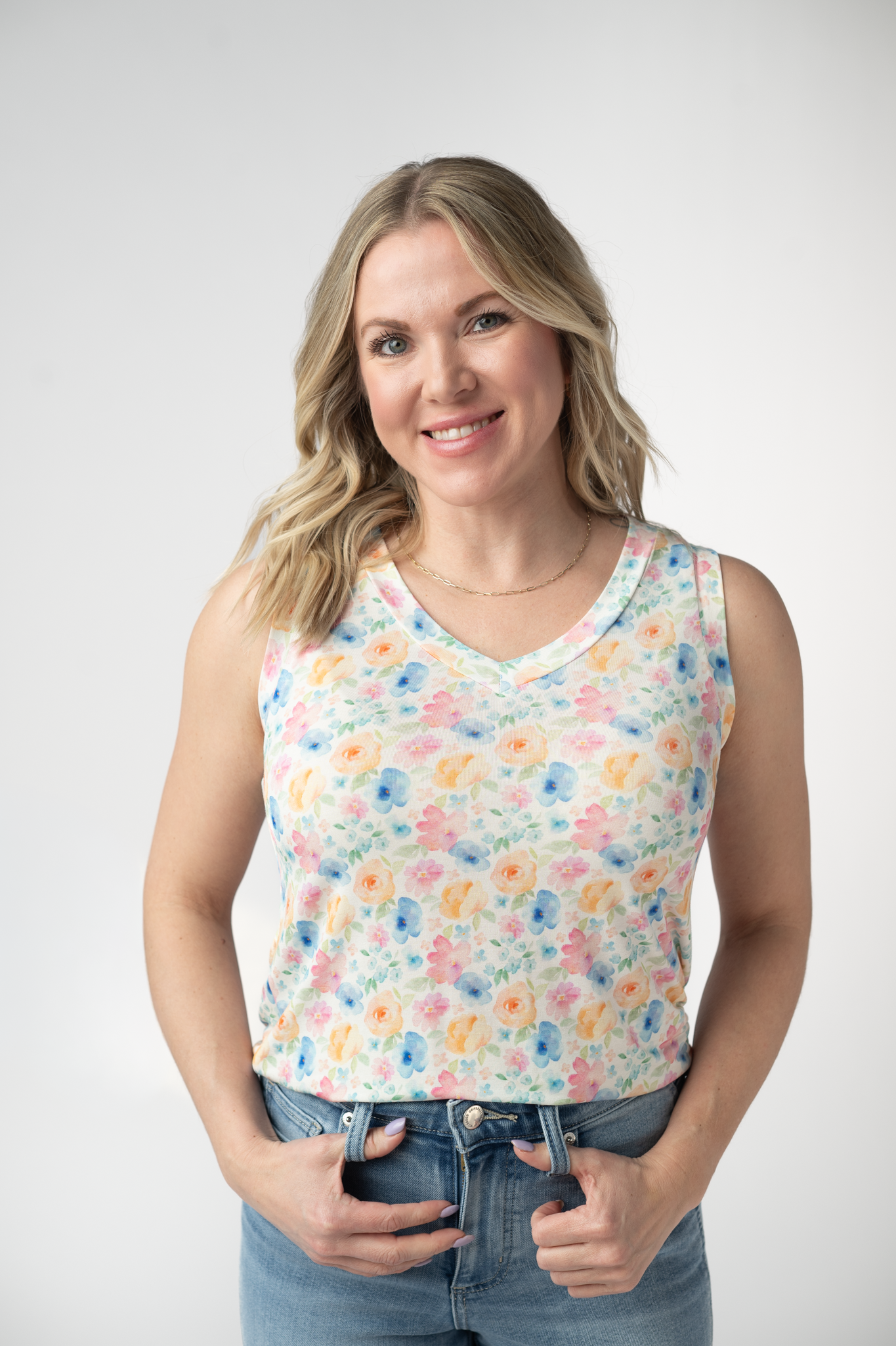 Noelle Tank - Petal Gardens