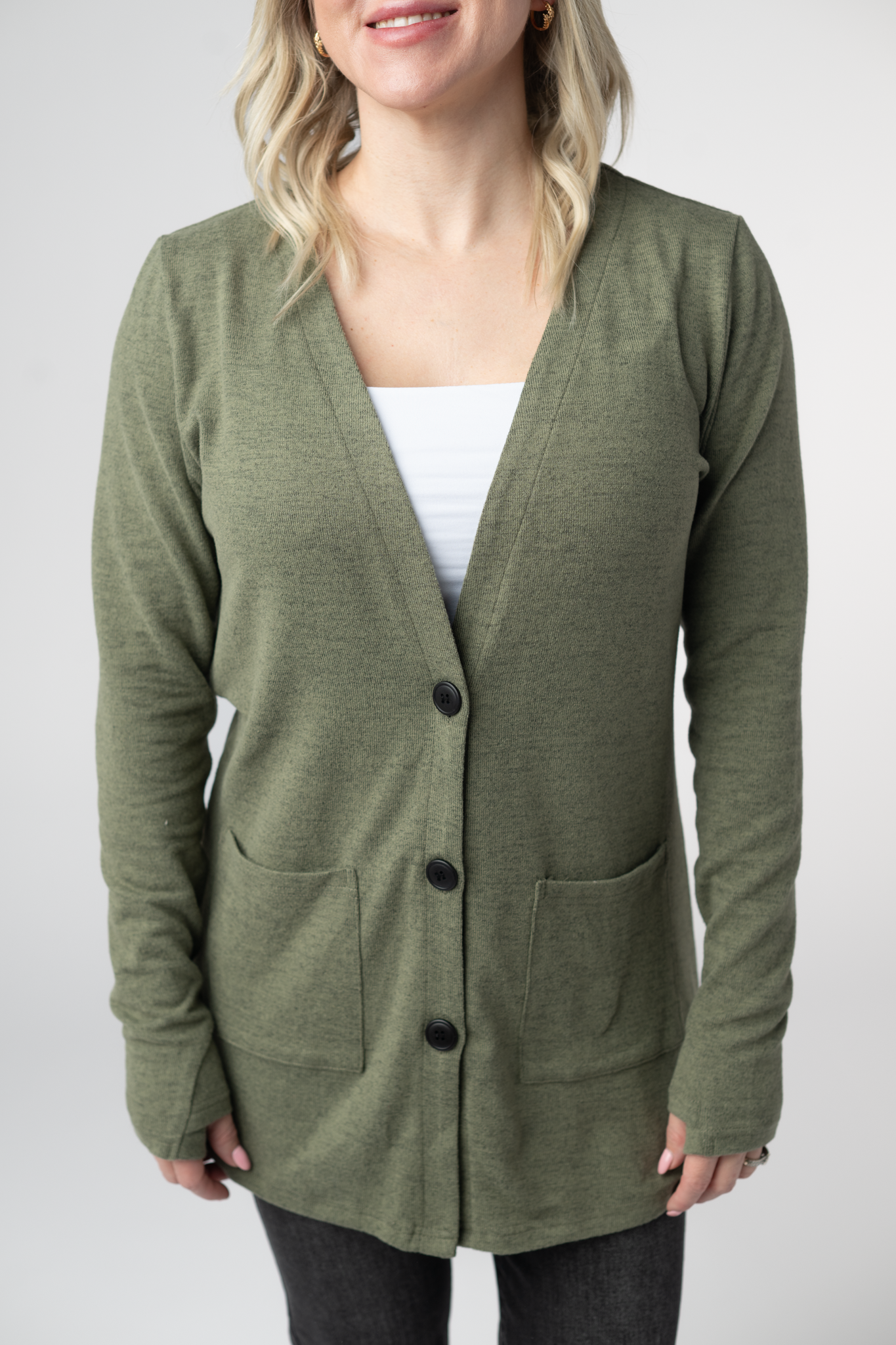 PREBOOK Cori Cardigan - Heathered Olive