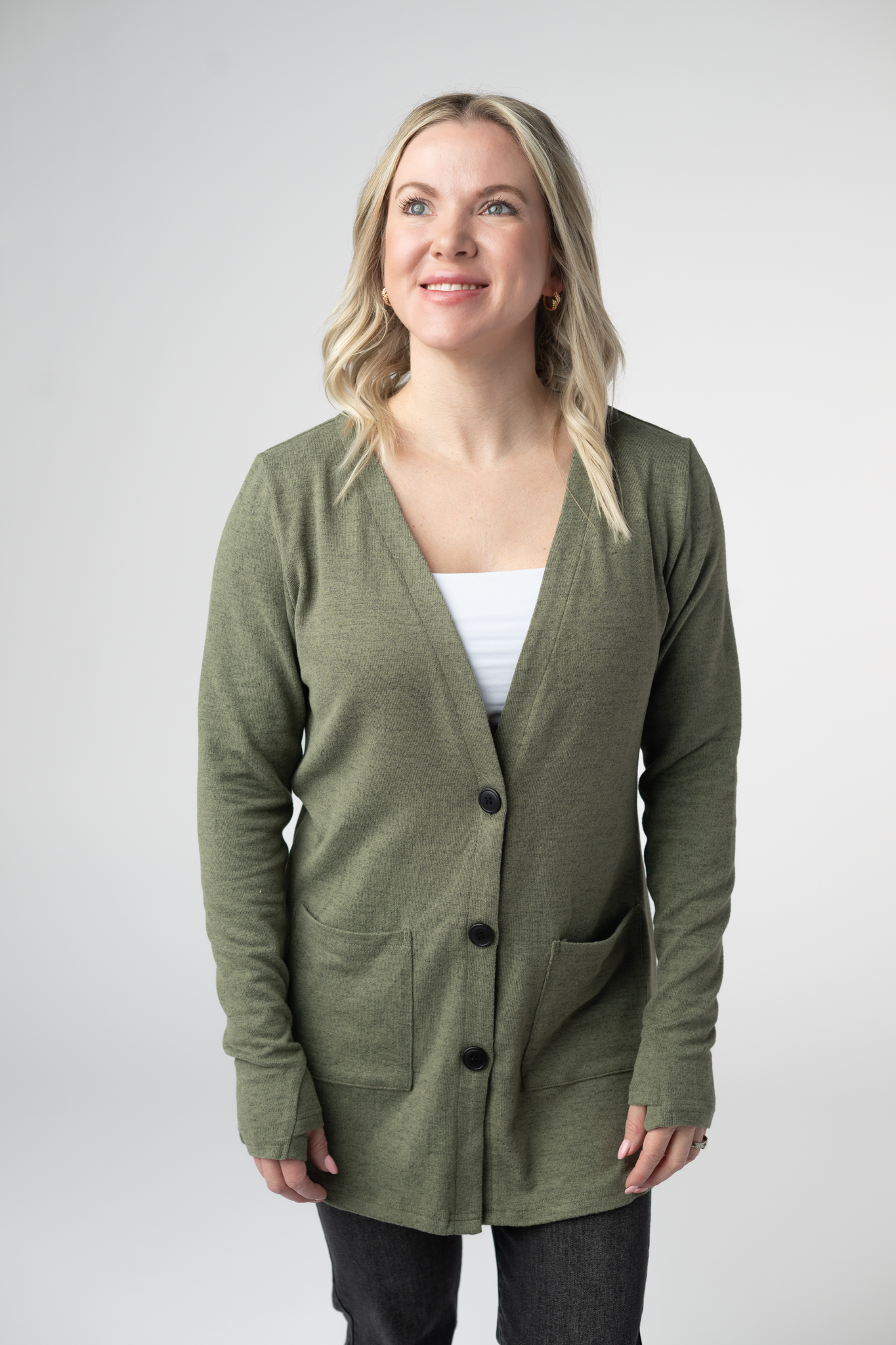 PREBOOK Cori Cardigan - Heathered Olive