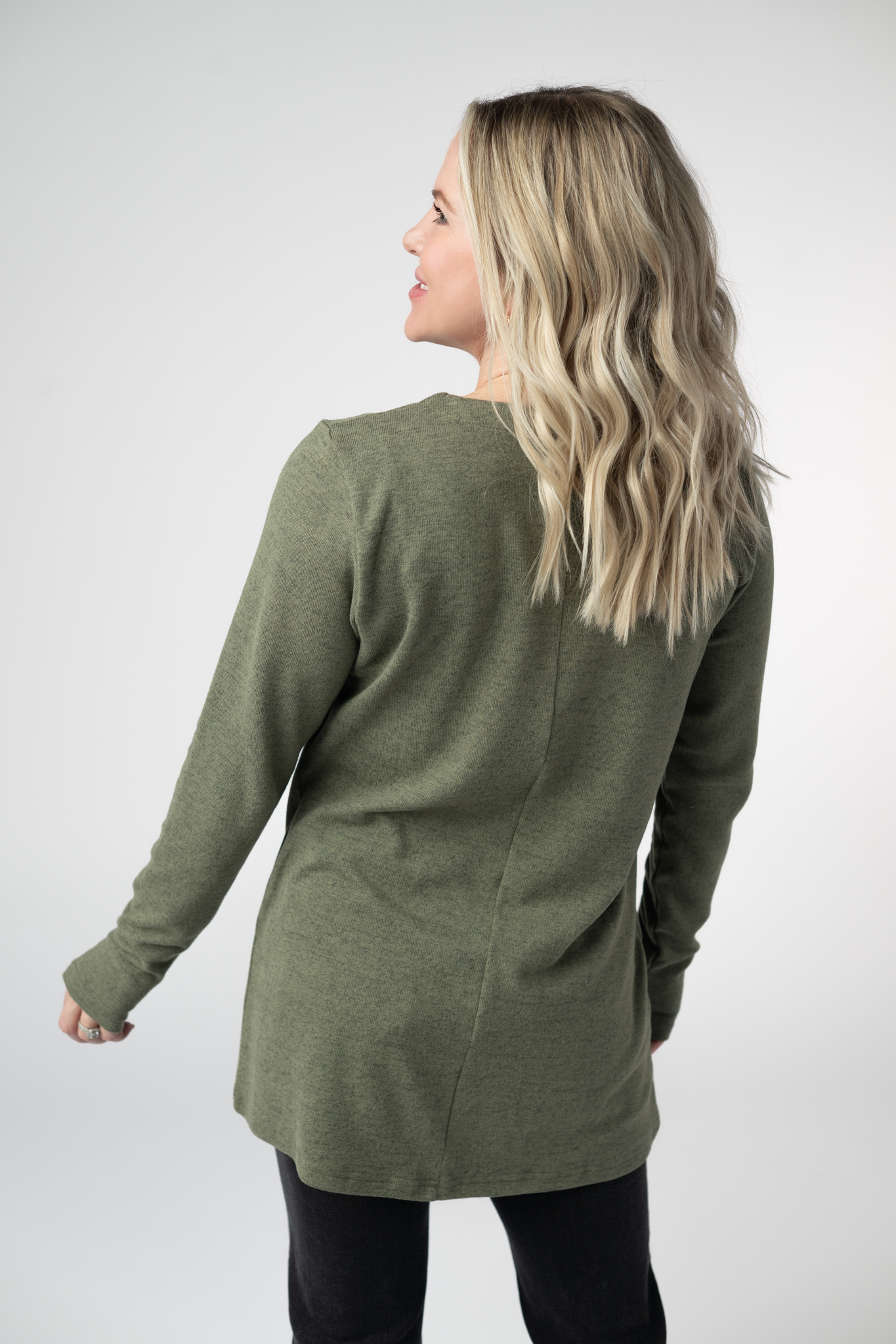 PREBOOK Cori Cardigan - Heathered Olive