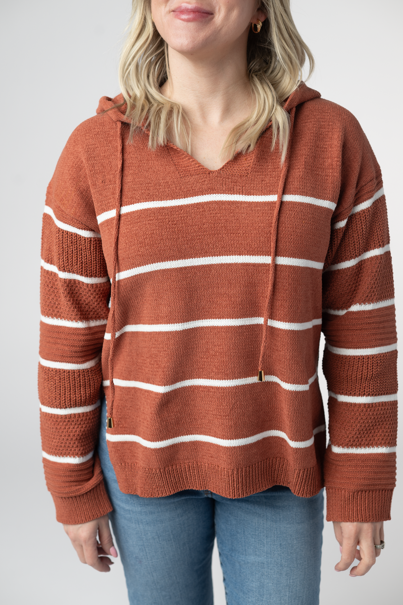 PREBOOK Maddie Striped Hoodie - Pumpkin Spice