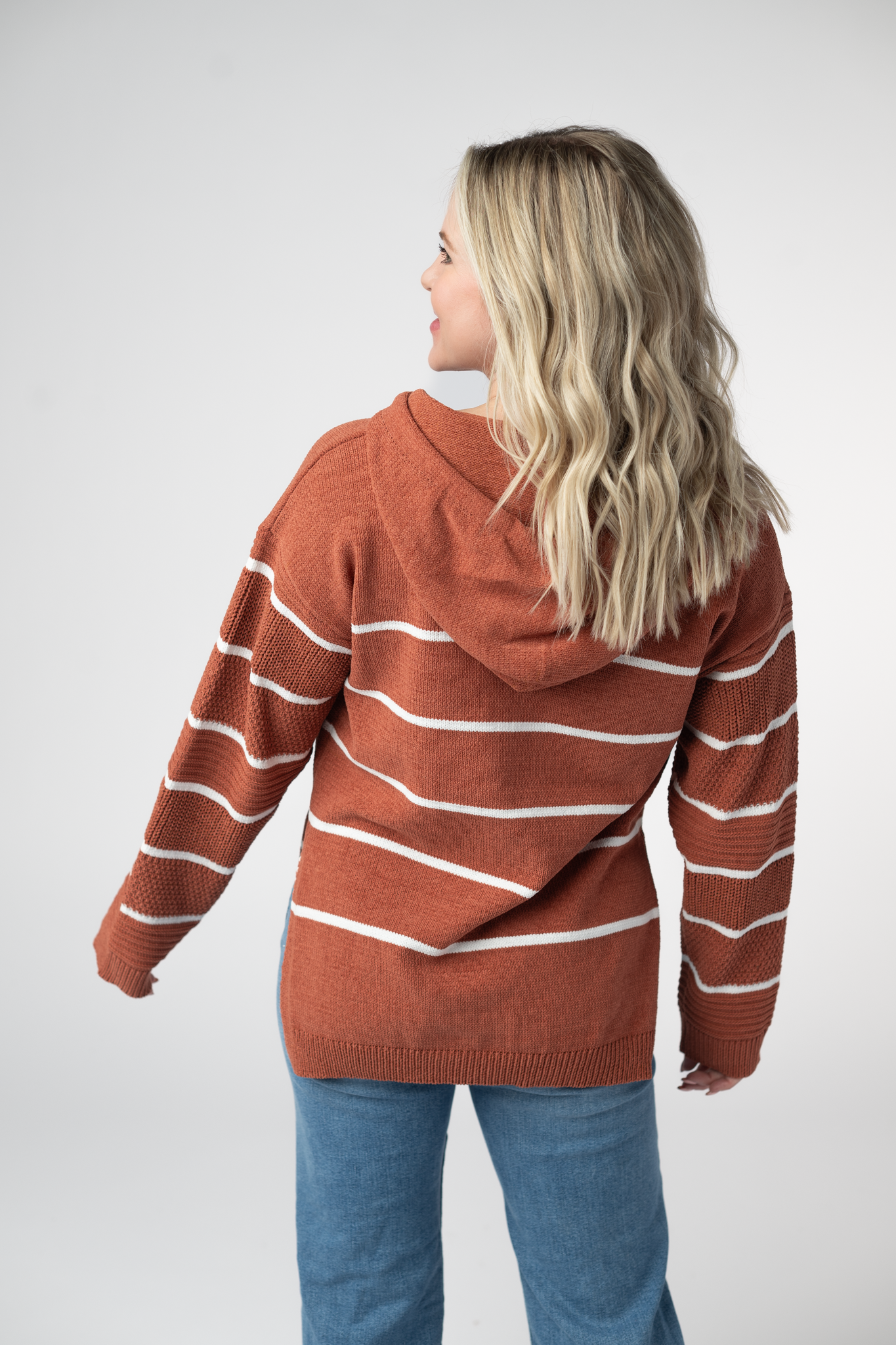 PREBOOK Maddie Striped Hoodie - Pumpkin Spice