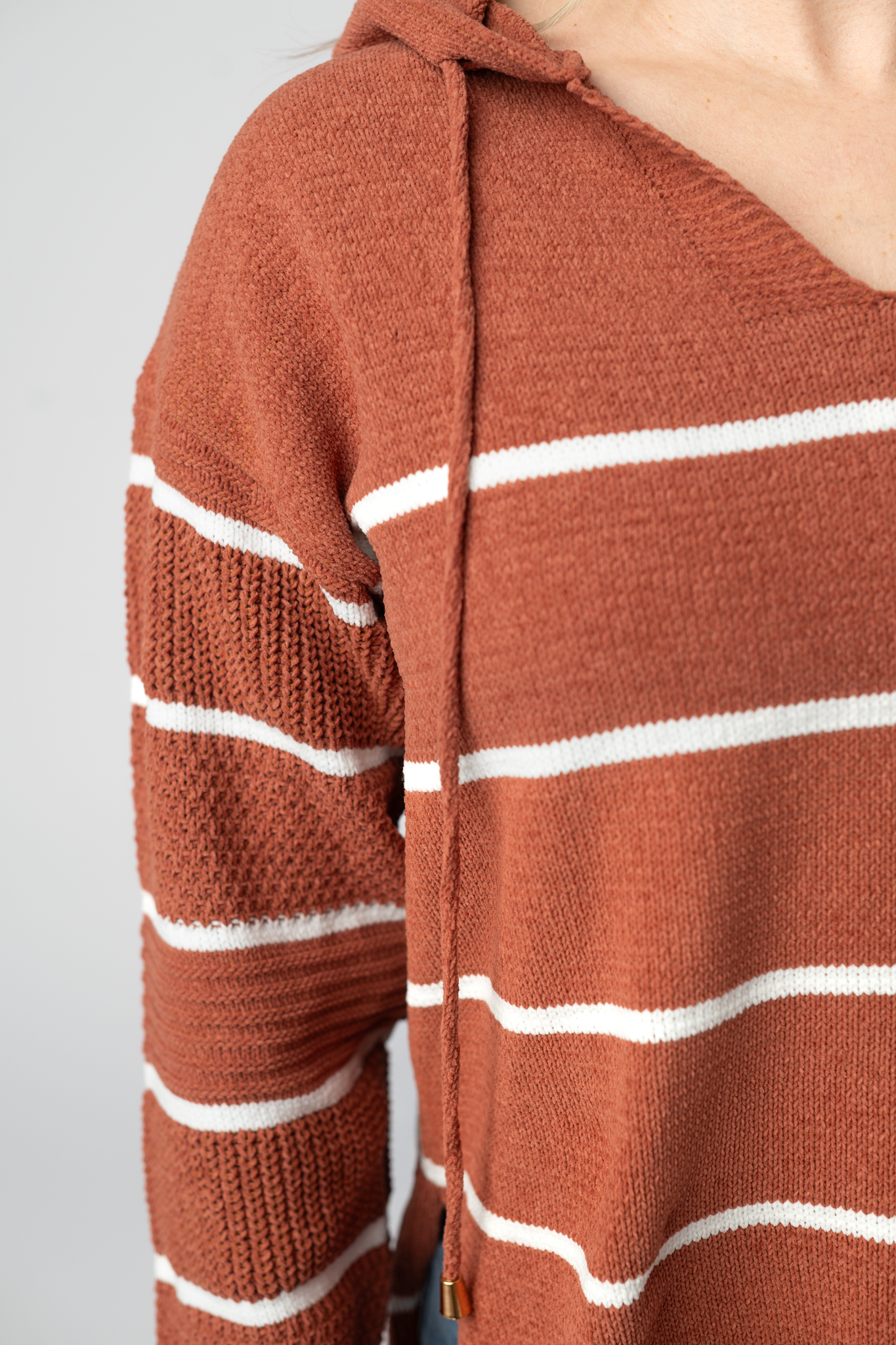 PREBOOK Maddie Striped Hoodie - Pumpkin Spice
