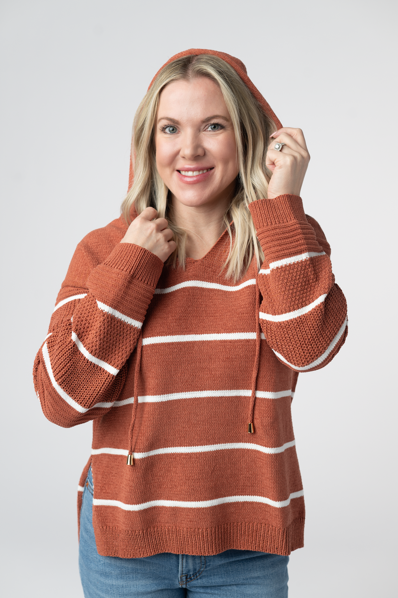 PREBOOK Maddie Striped Hoodie - Pumpkin Spice