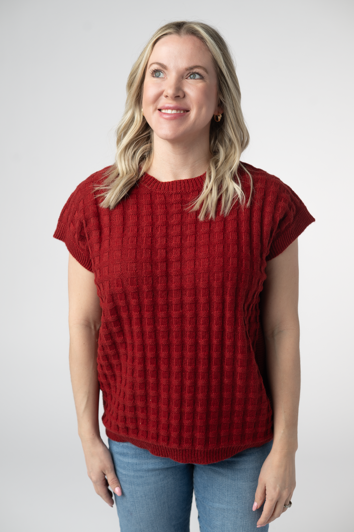 PREBOOK Kelly Knitted Top - Brick Red