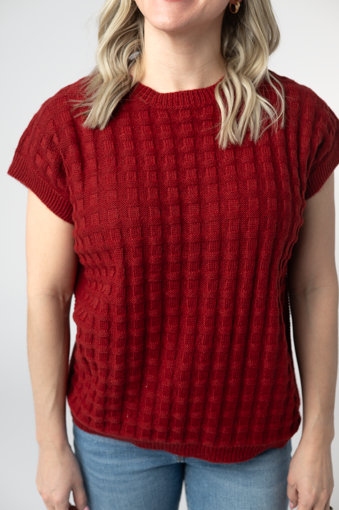 PREBOOK Kelly Knitted Top - Brick Red