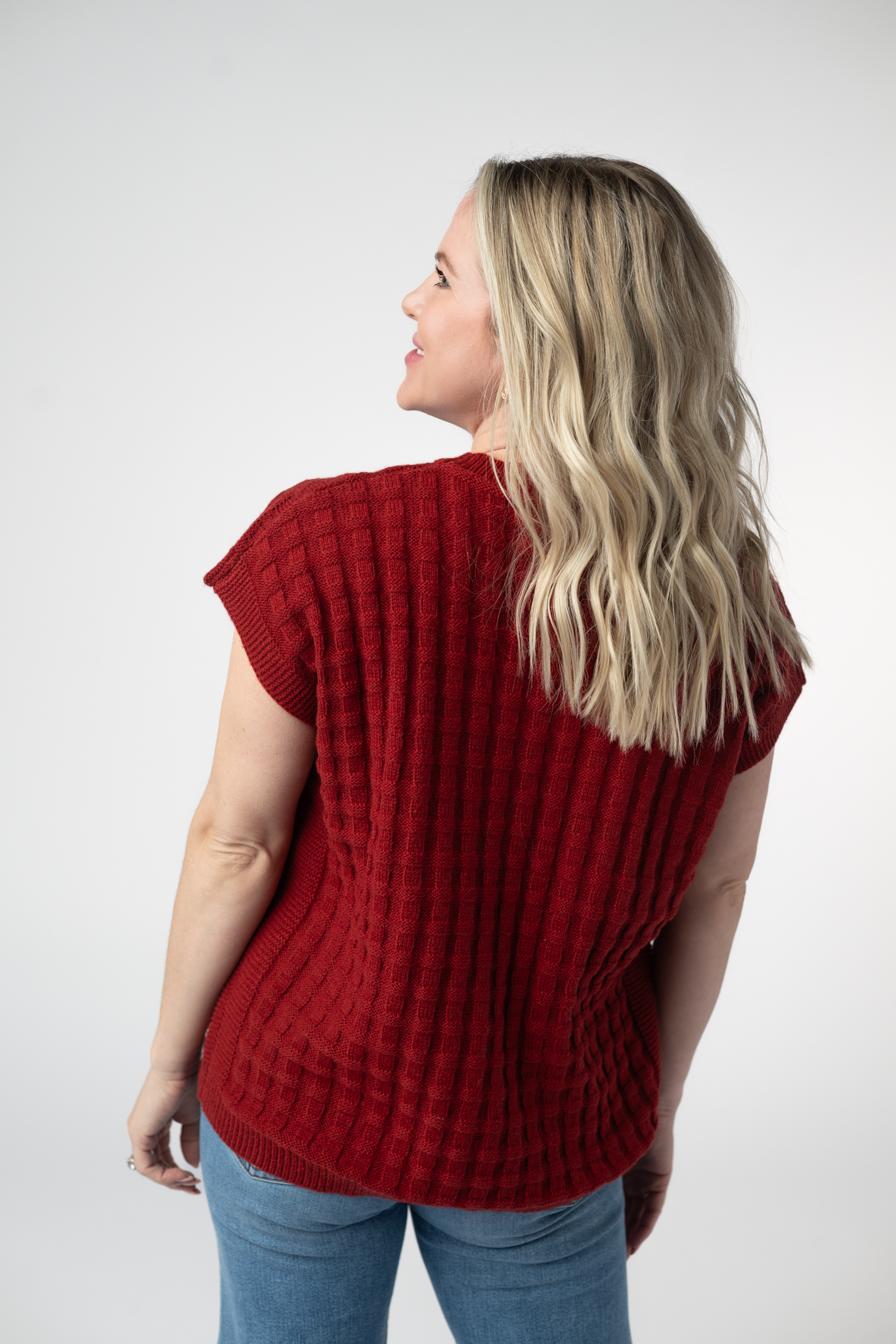 PREBOOK Kelly Knitted Top - Brick Red