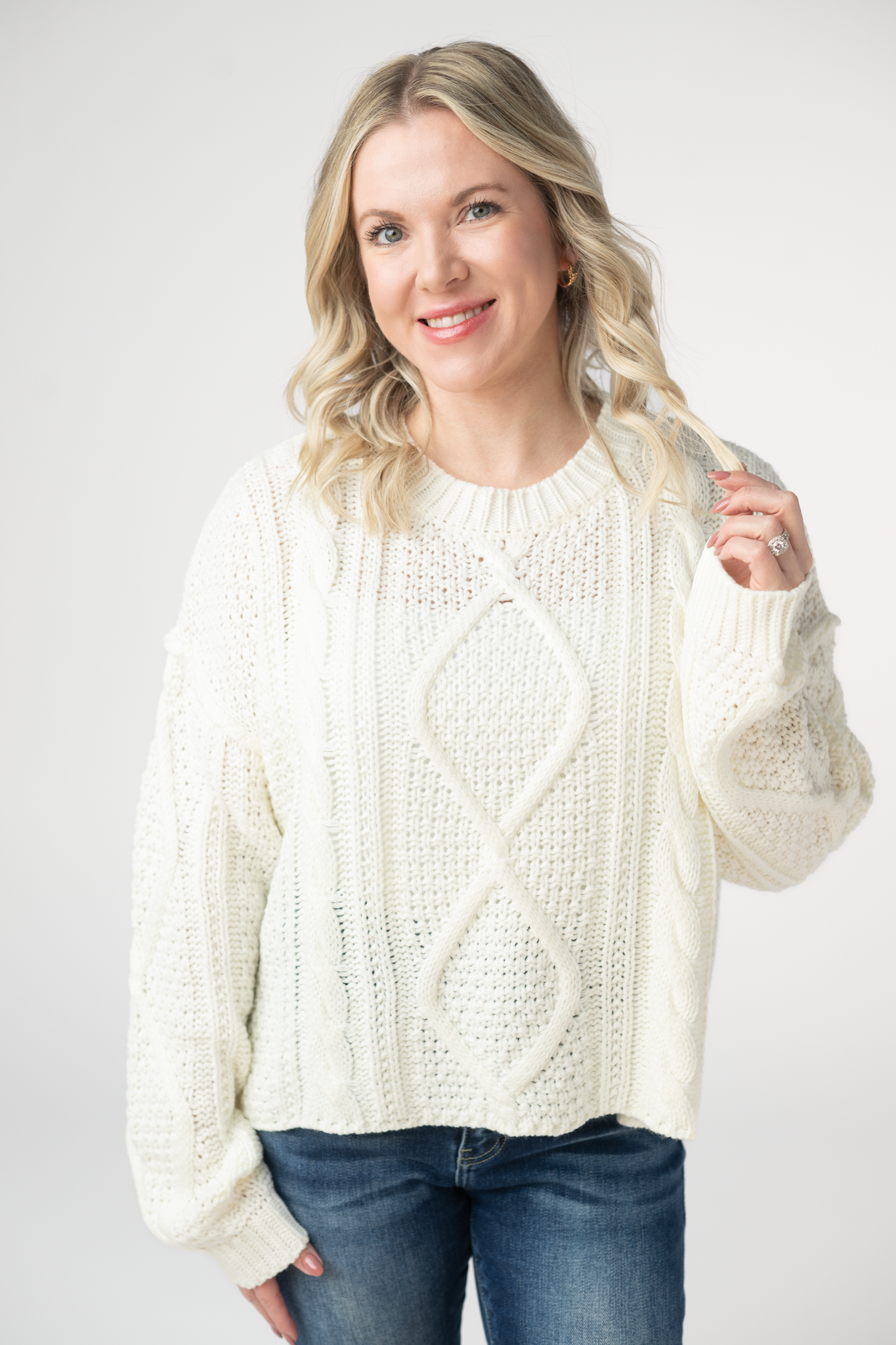 PREBOOK Cable Knit Sweater - Ivory