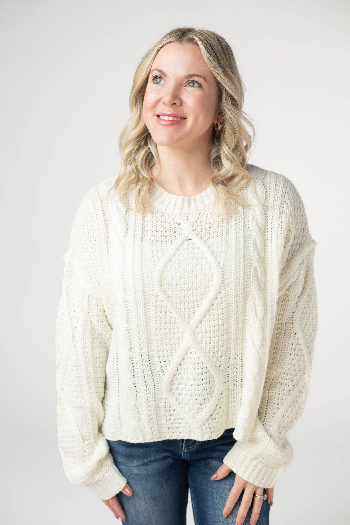 PREBOOK Cable Knit Sweater - Ivory