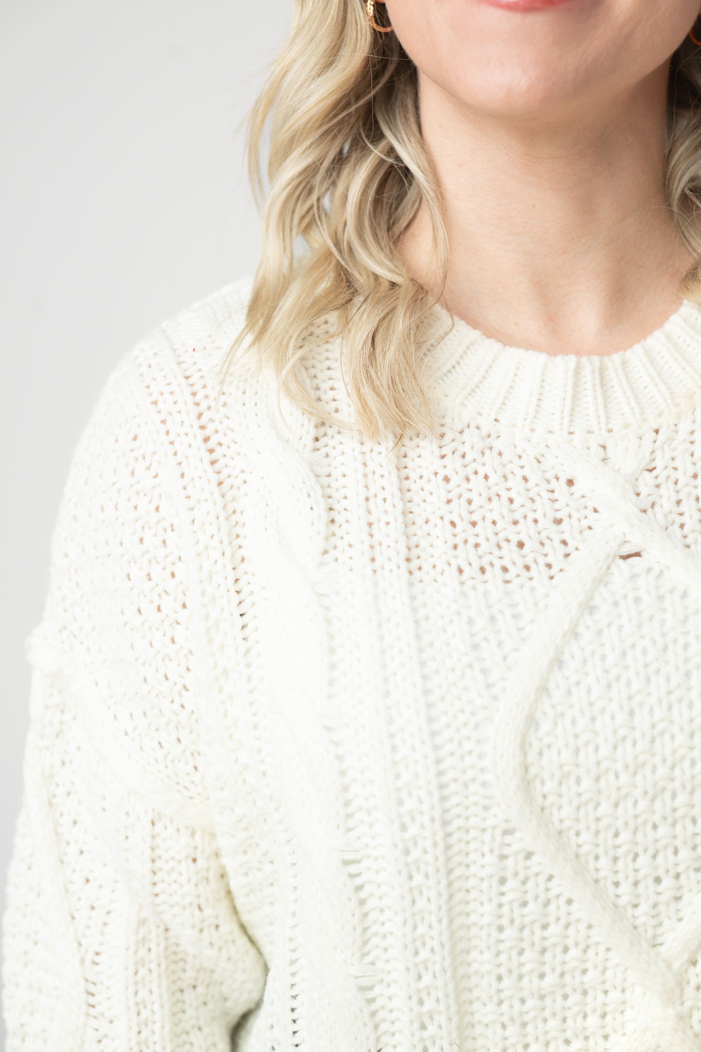 PREBOOK Cable Knit Sweater - Ivory