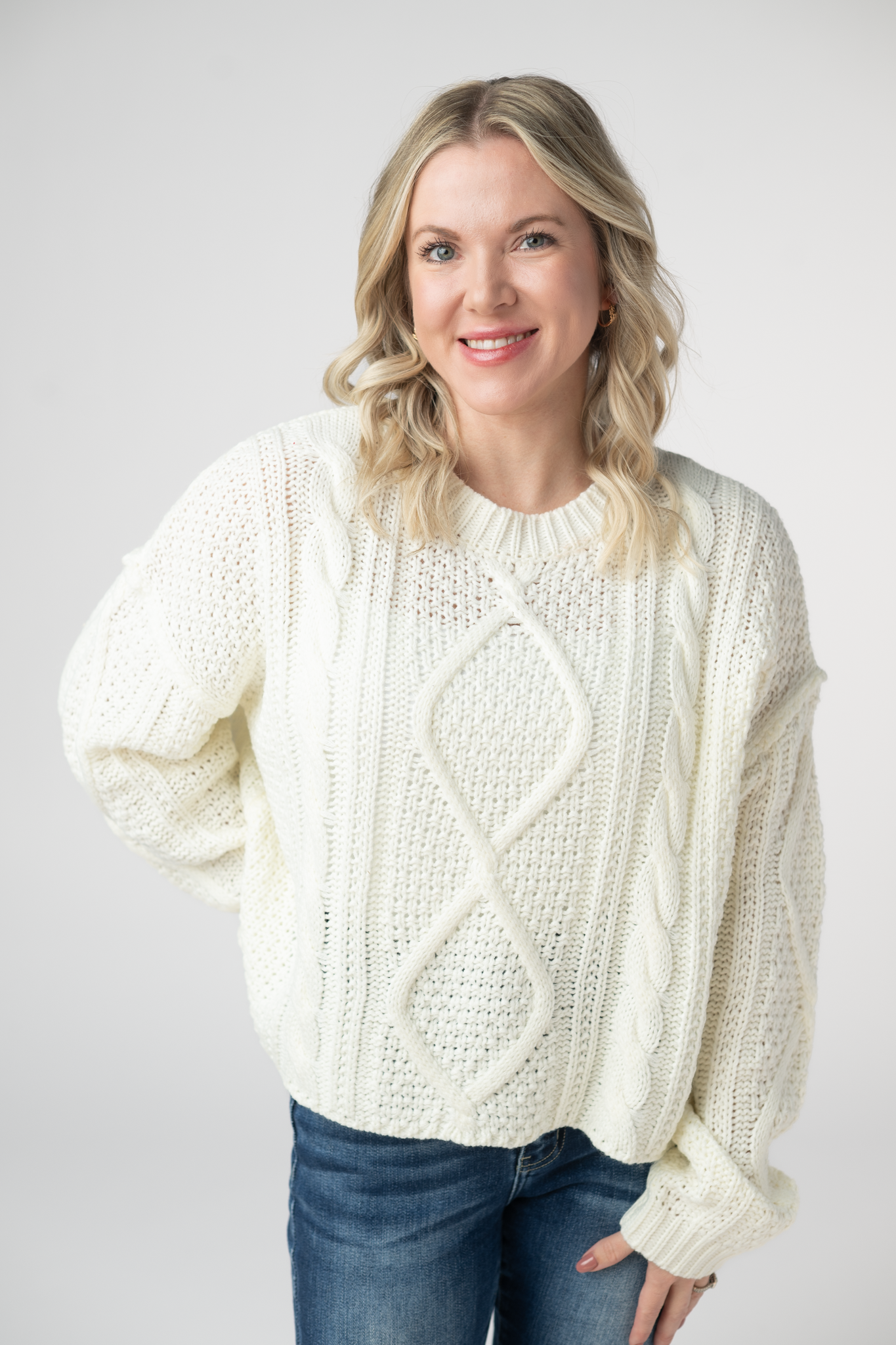 PREBOOK Cable Knit Sweater - Ivory