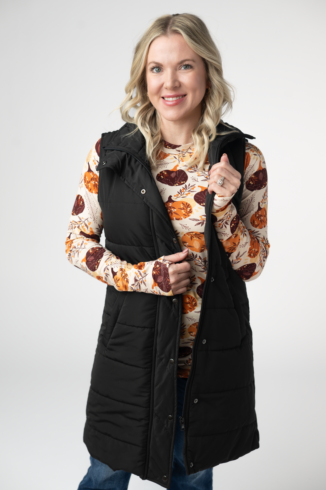 PREBOOK Harlow Long Vest - Black