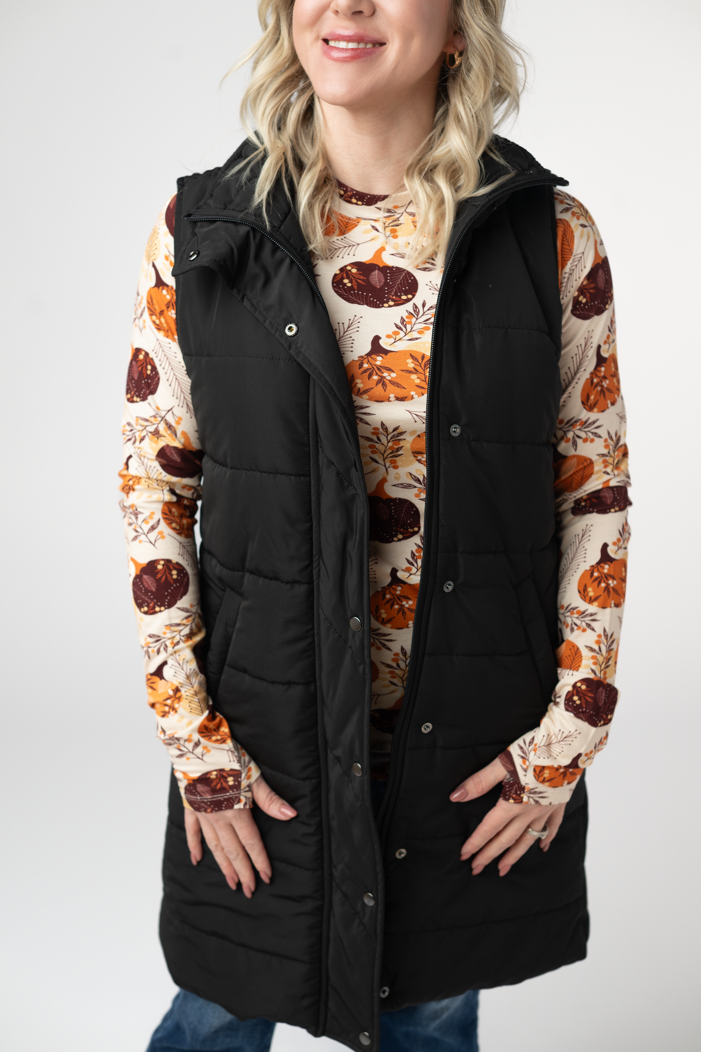 PREBOOK Harlow Long Vest - Black