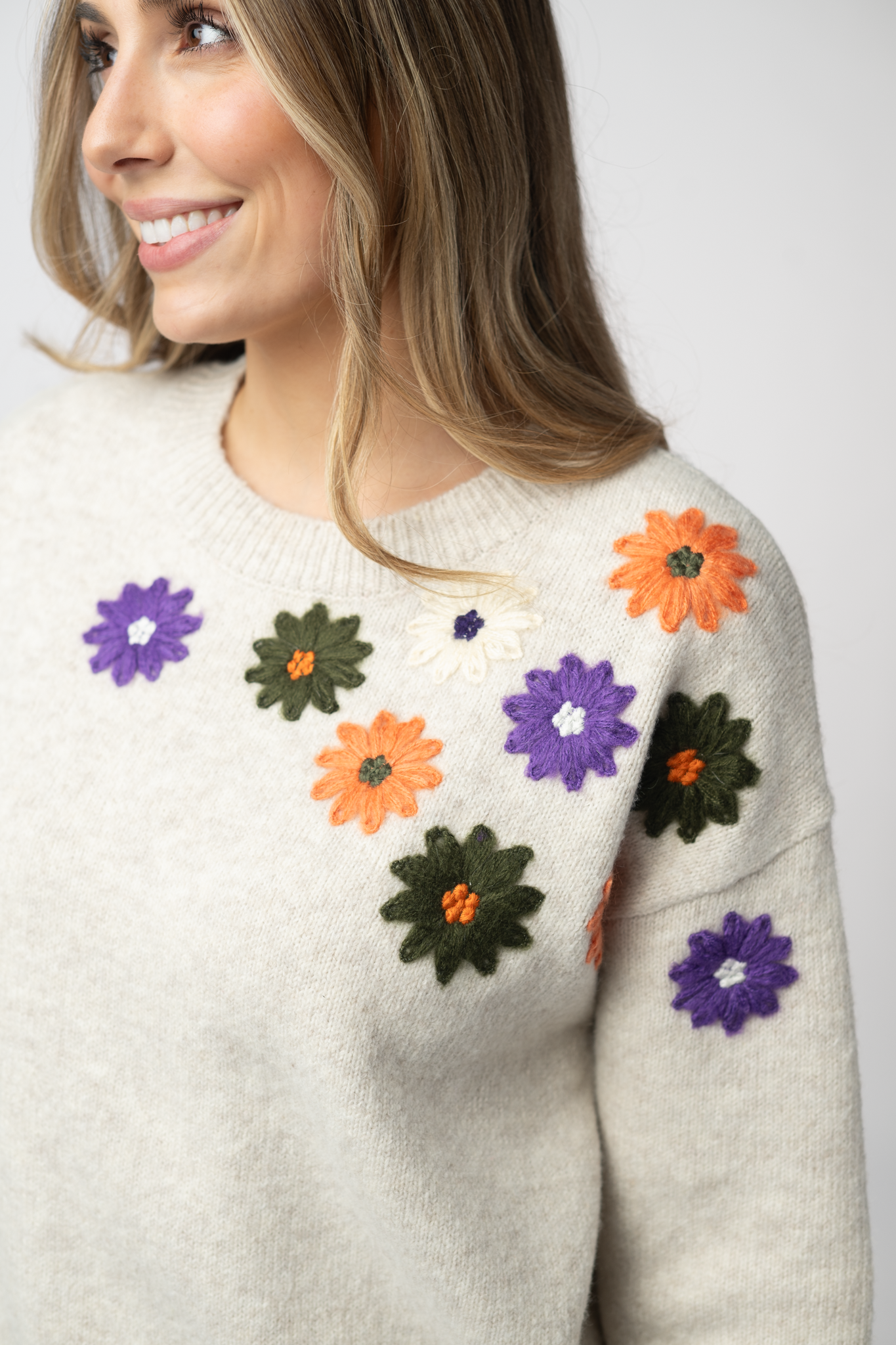 PREBOOK Fall Floral Sweater - Beige