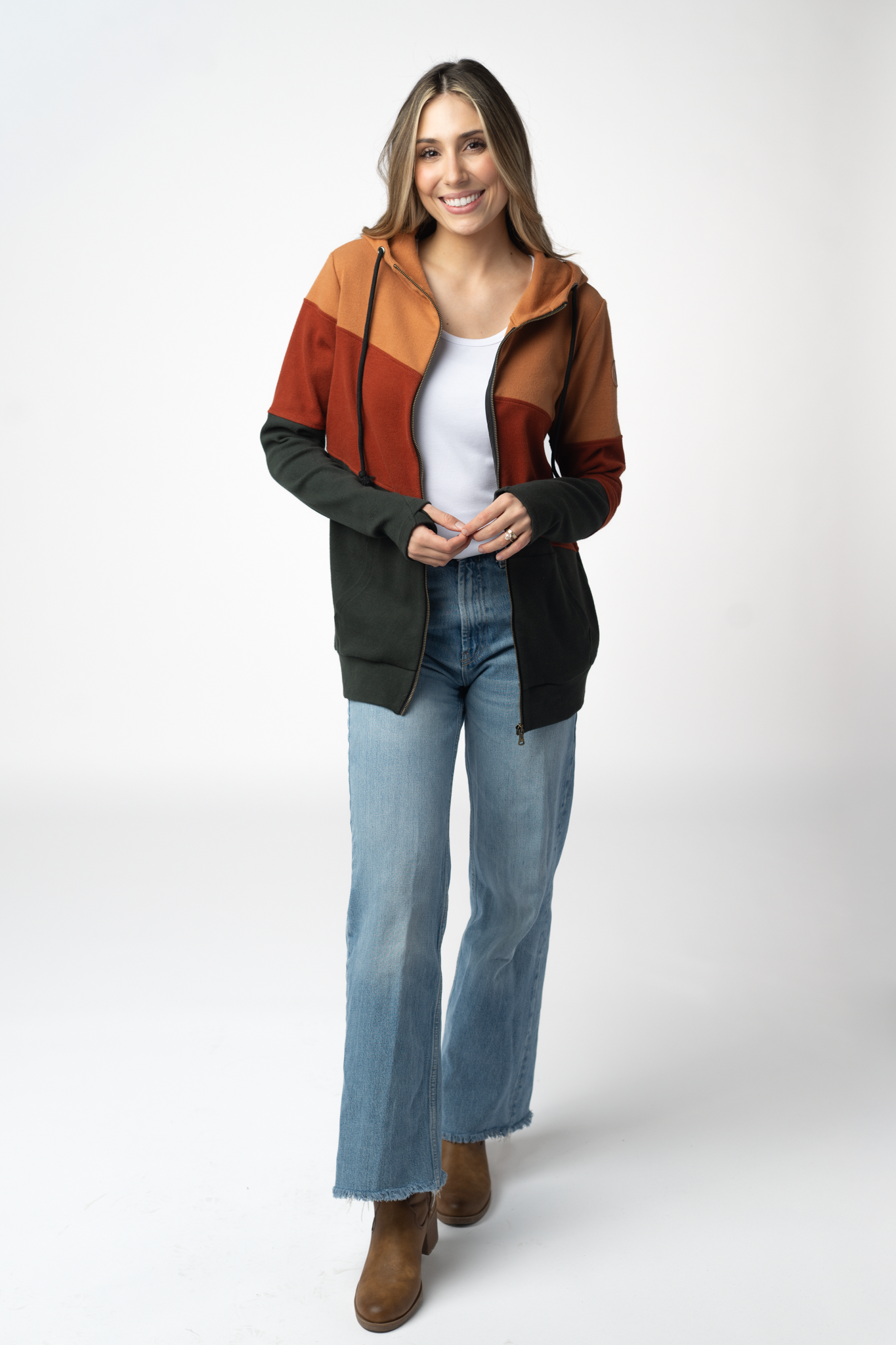 PREBOOK Colorblock Fullzip - Woodland Sunset Mix