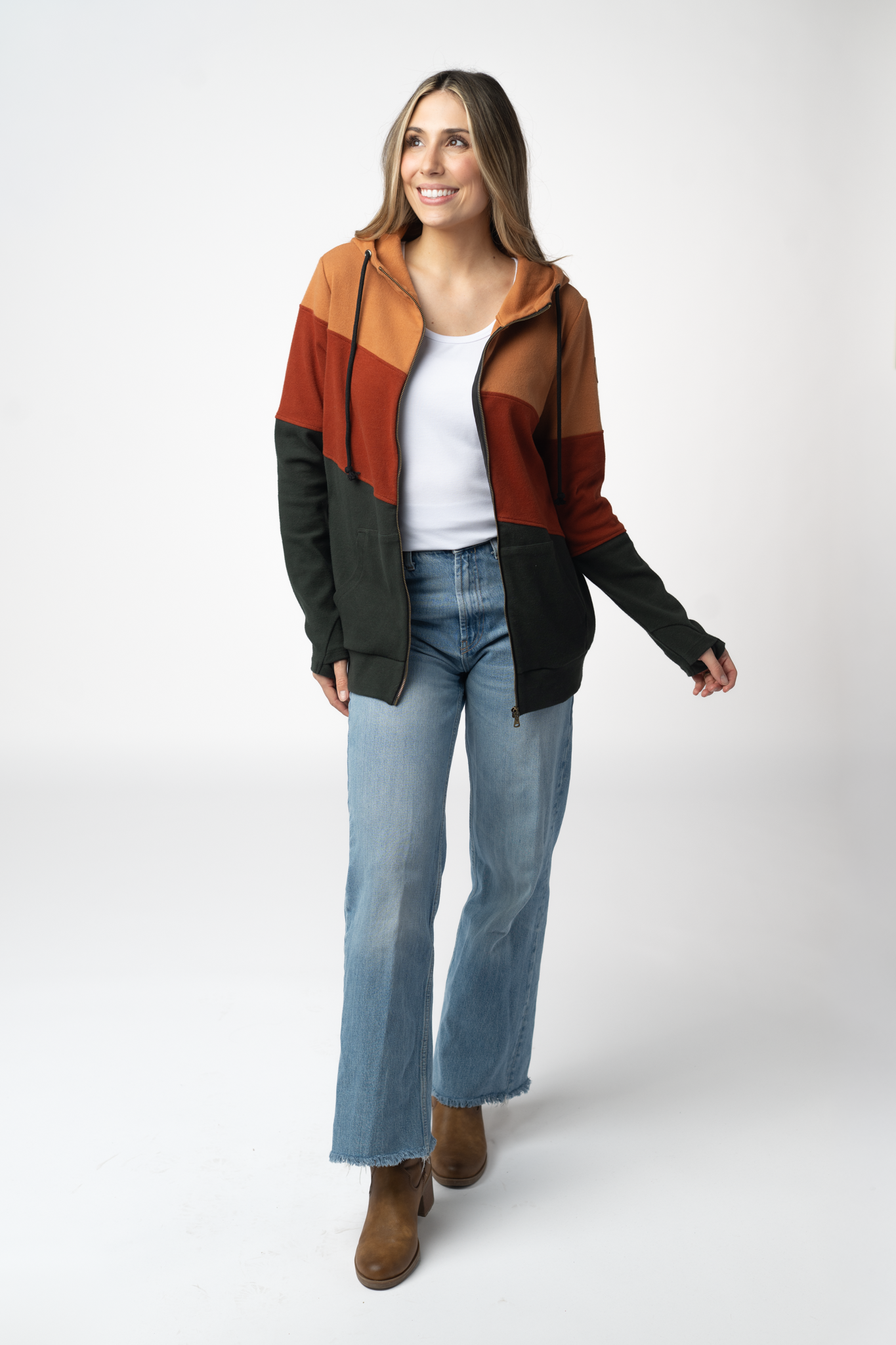 PREBOOK Colorblock Fullzip - Woodland Sunset Mix