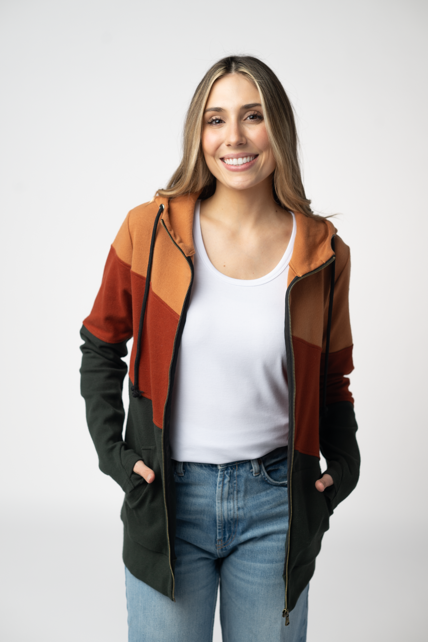 PREBOOK Colorblock Fullzip - Woodland Sunset Mix