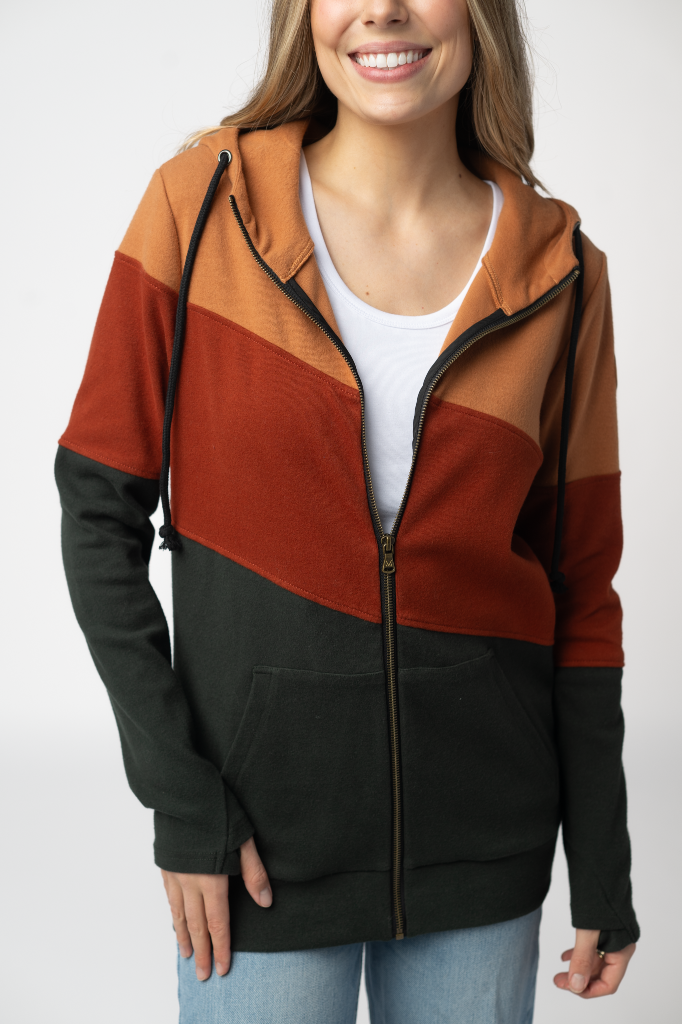 PREBOOK Colorblock Fullzip - Woodland Sunset Mix