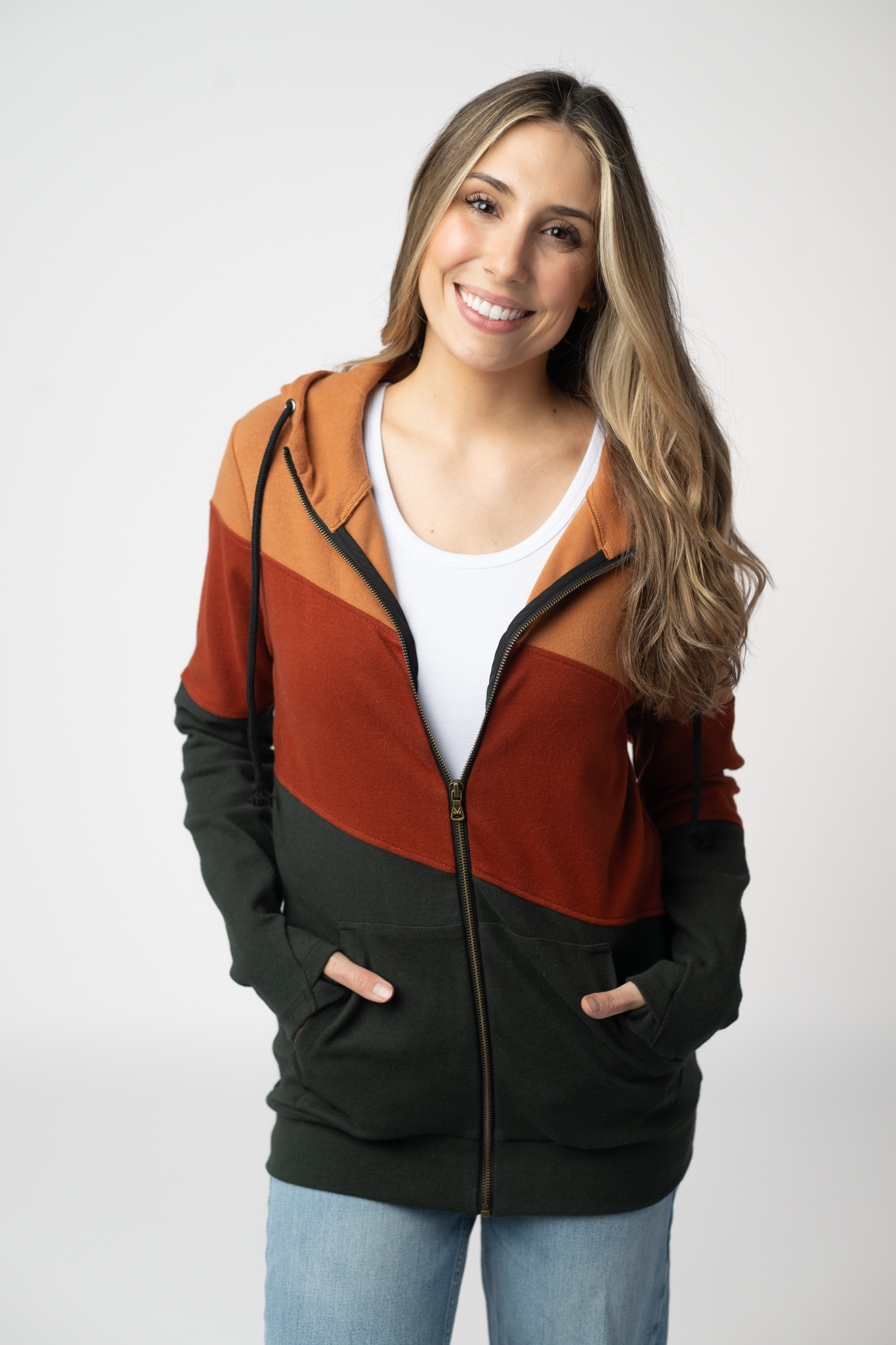 PREBOOK Colorblock Fullzip - Woodland Sunset Mix