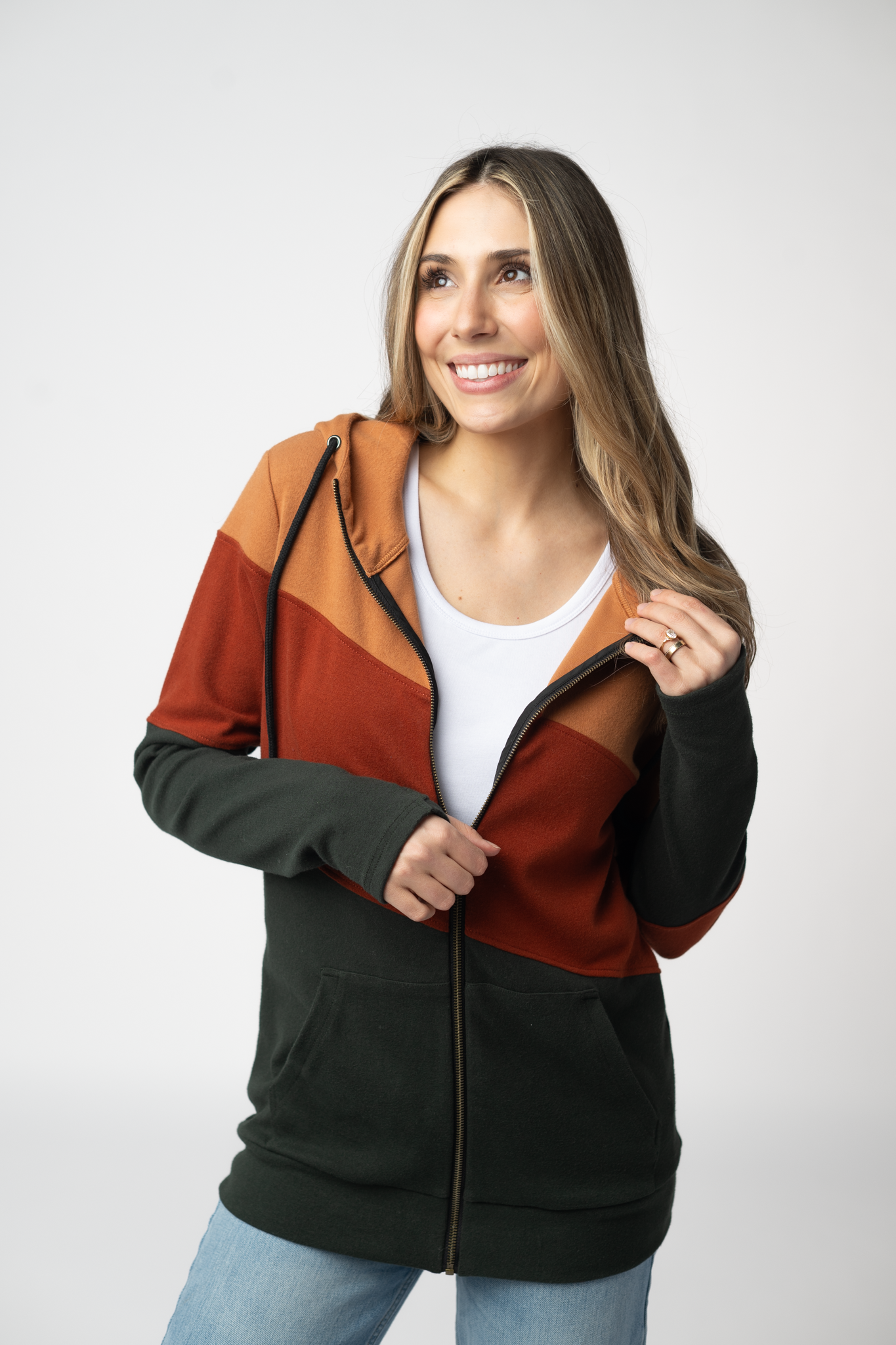 PREBOOK Colorblock Fullzip - Woodland Sunset Mix