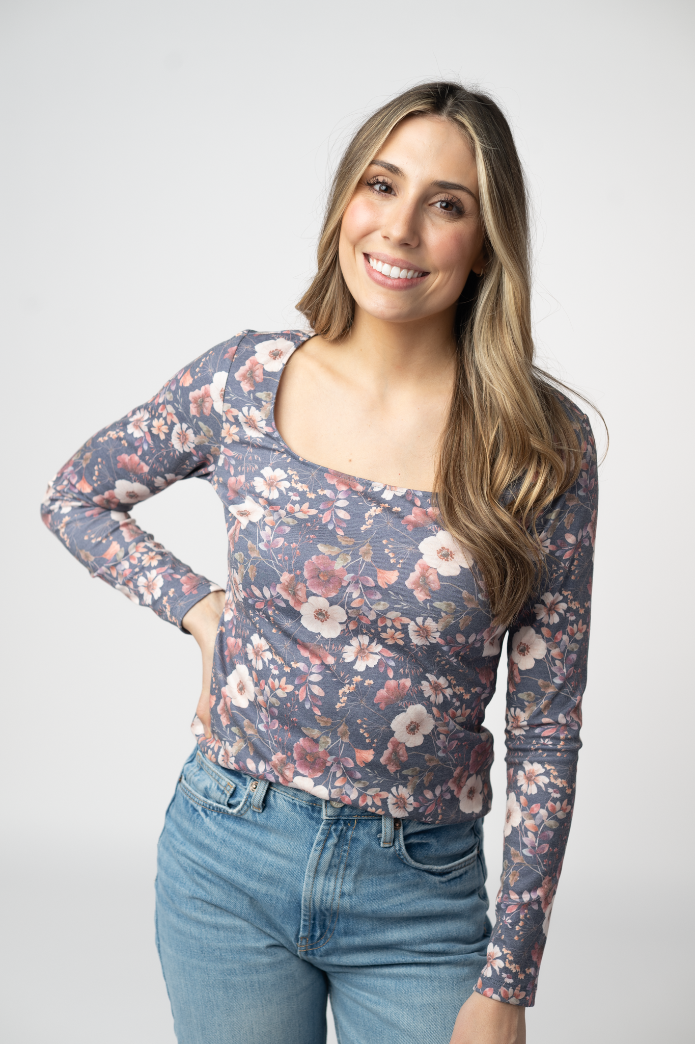 PREBOOK Alyssa Long Sleeve Top - Blushwood Floral