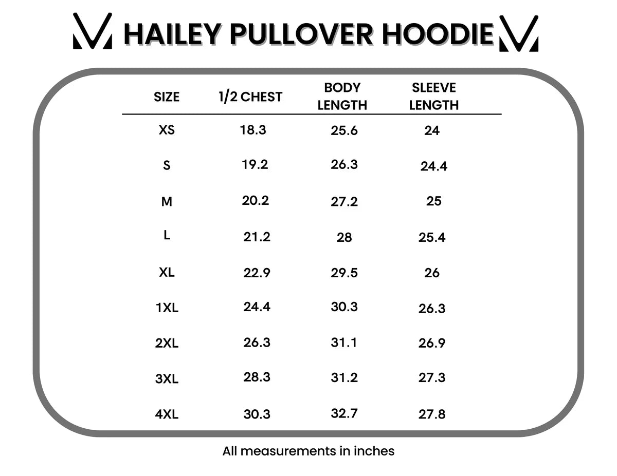 Hailey Pullover Hoodie - Rainbow Stripes and Blue