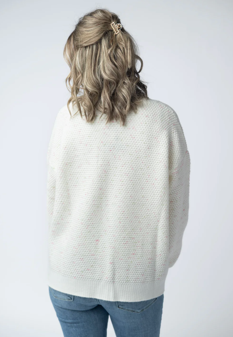 KINSLEY CARDIGAN - PINK & GREEN MIX