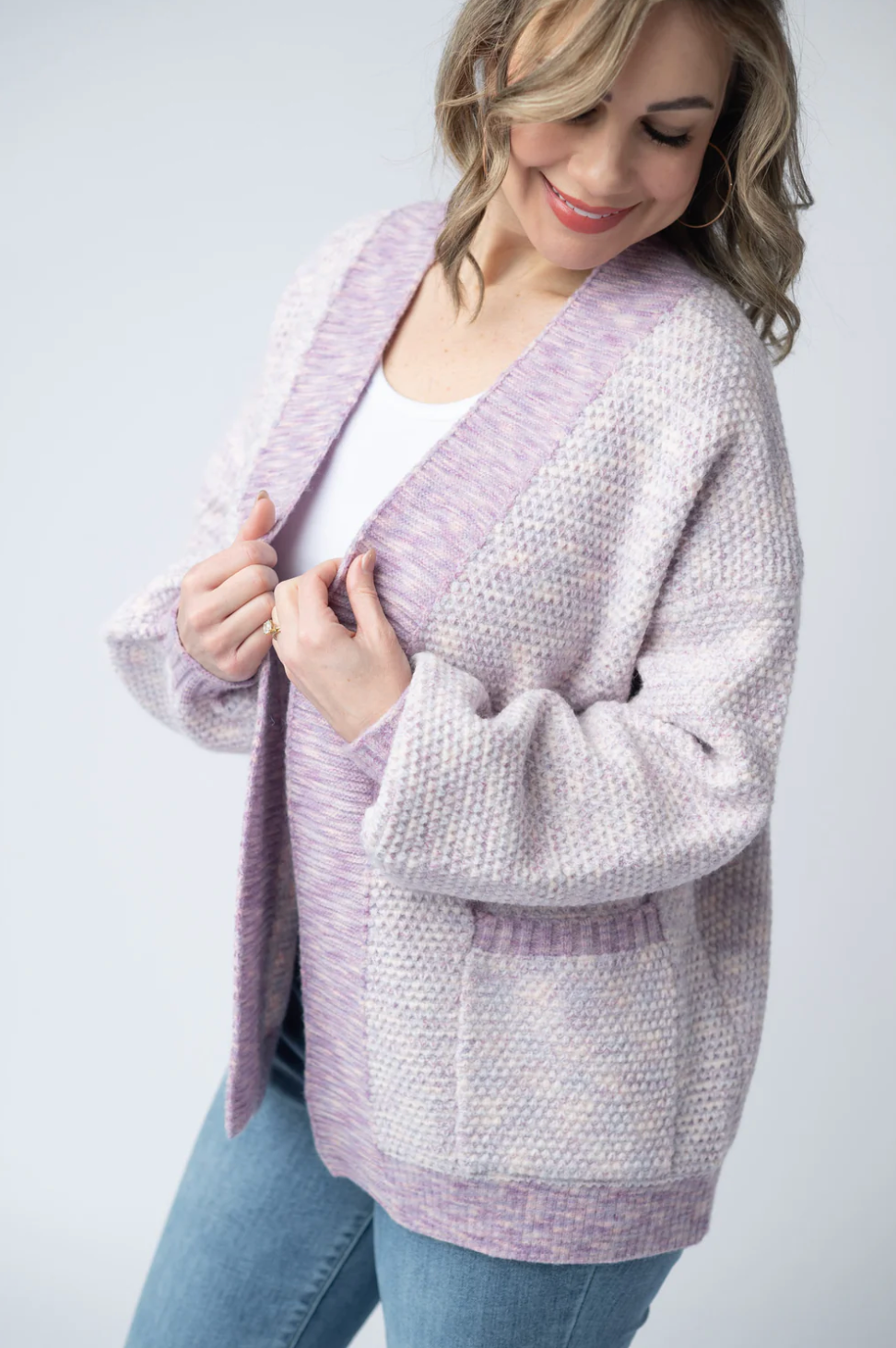 KINSLEY CARDIGAN - PURPLE MIX
