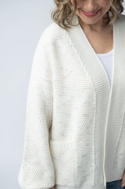 KINSLEY CARDIGAN - PURPLE, PINK & GREEN MIX