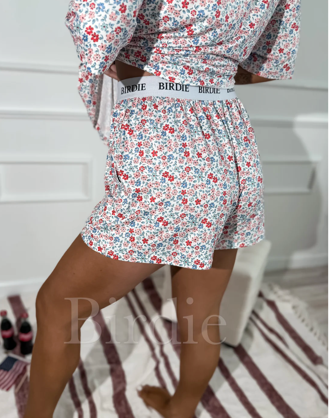 TEE BOXER SHORT SET in PATRIOTIC PETALS