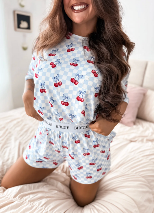 *PREORDER* TEE BOXER SET in CHERRY BELLE