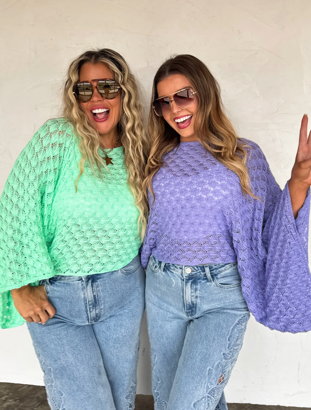 FREE SPIRIT BELL SLEEVE TOP in PURPLE