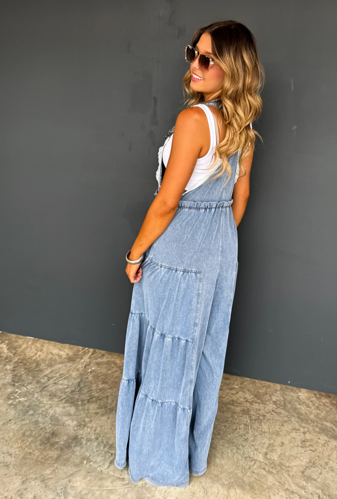*PREORDER* BOHO & LACE DENIM OVERALLS