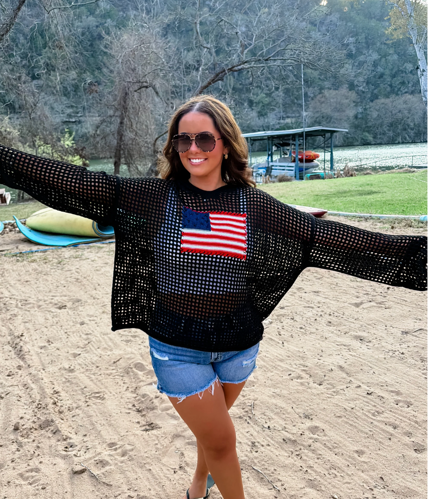 *PREORDER* FREEDOM FLAG PATCH HOODED PULLOVER - FOUR COLORS