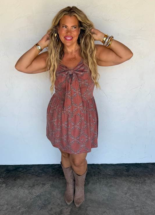 *PREORDER* BRIA BOW DRESS - TWO COLORS