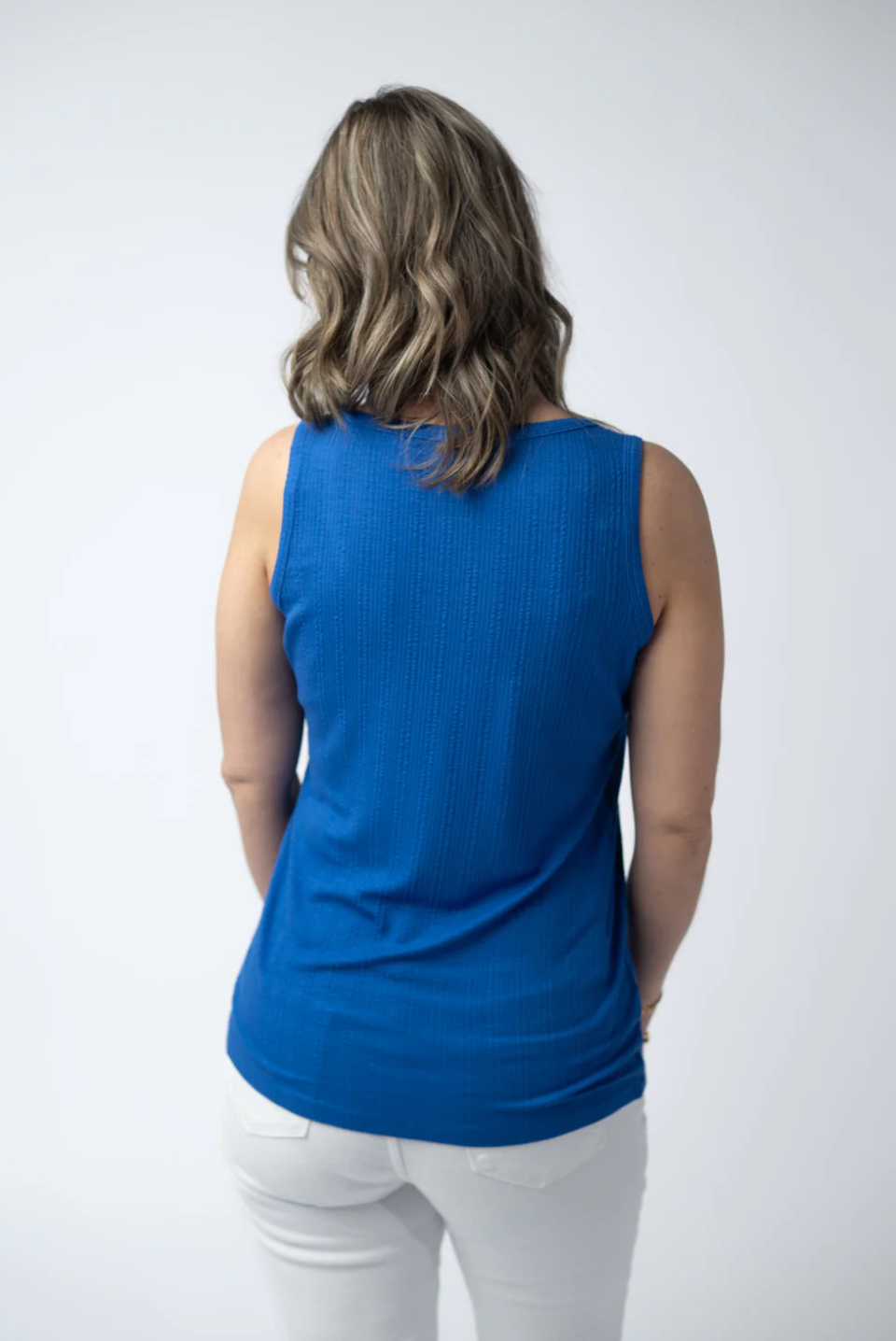 Mila Zipper Tank - Blue