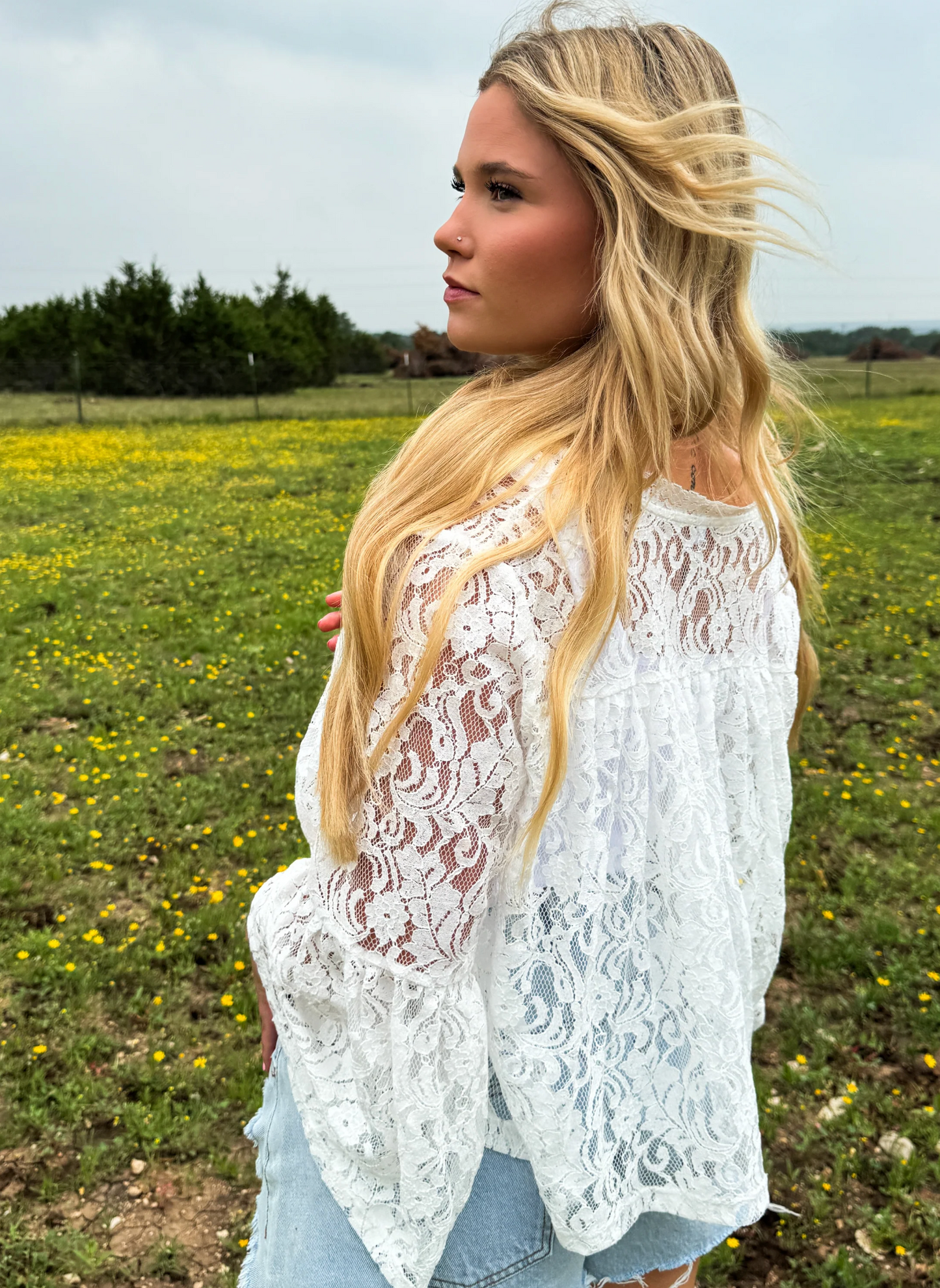 *PREORDER* SWEET MAGNOLIA LACE TOP