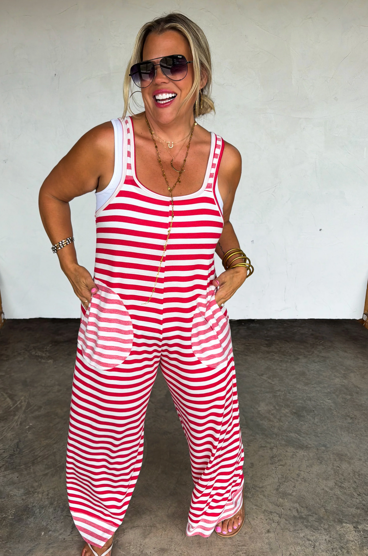*PREORDER* RICKI STRIPE TERRY ROMPER - TWO COLORS