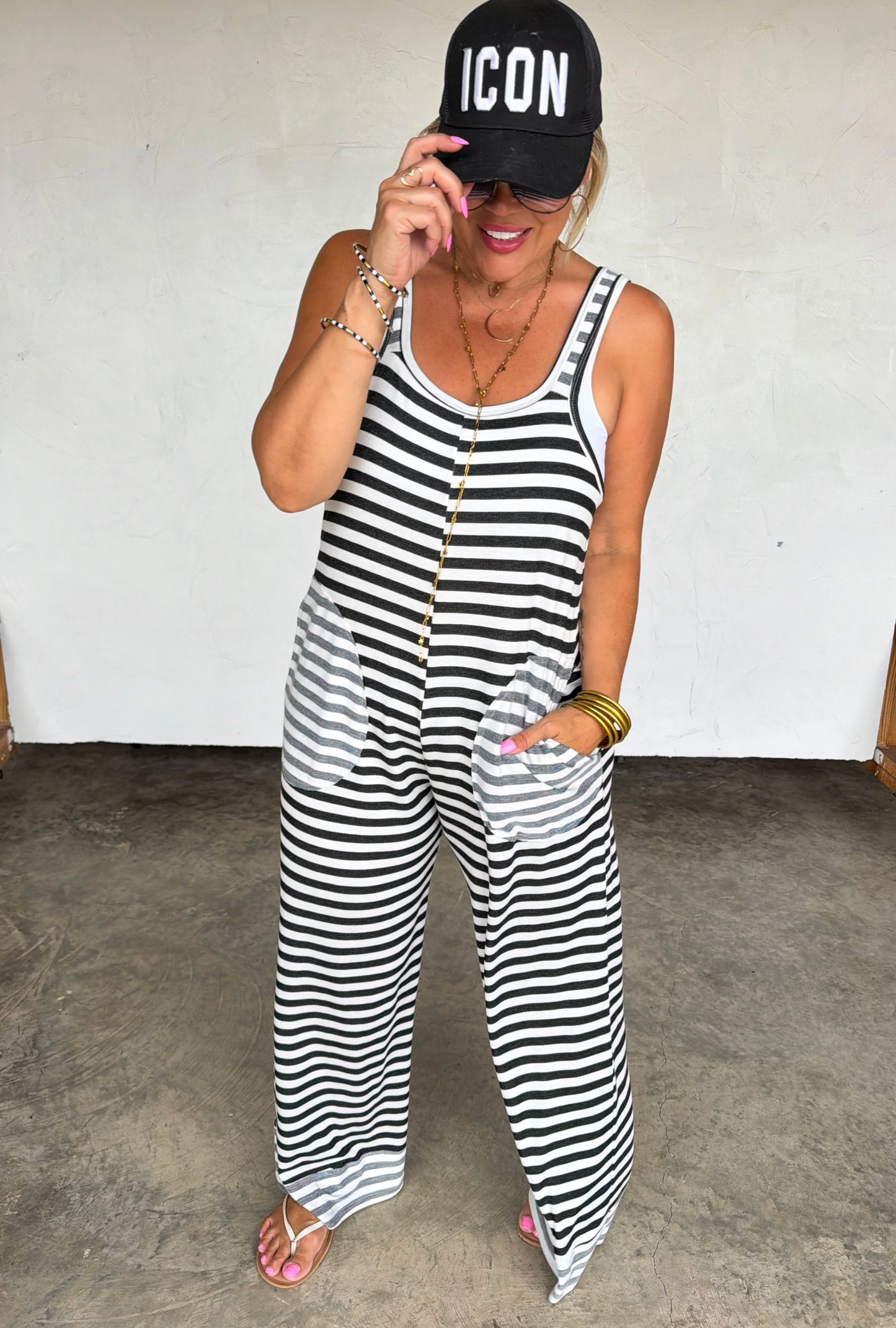 *PREORDER* RICKI STRIPE TERRY ROMPER - TWO COLORS